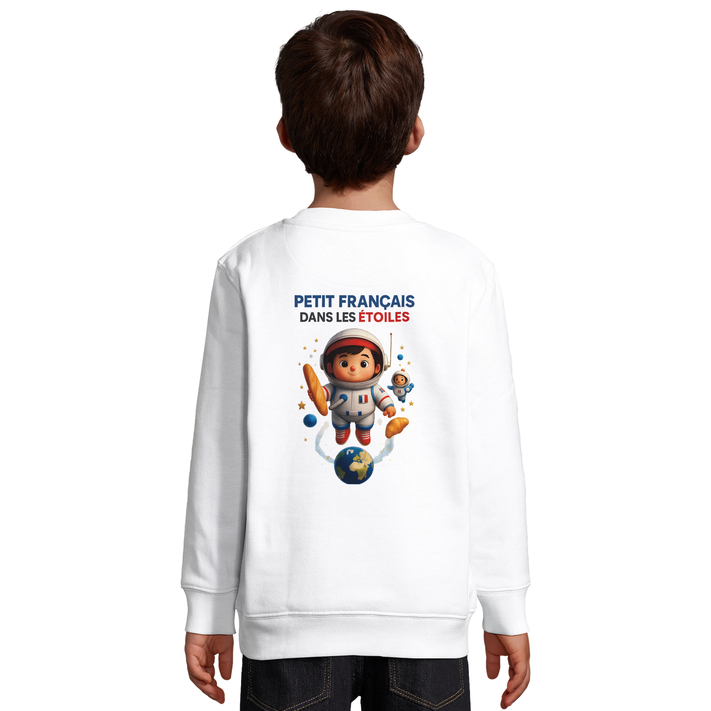 Jungen-Sweatshirt kleiner Franzose in den Sternen | SOL'S Columbia Kids 04239 recycelte Mischung