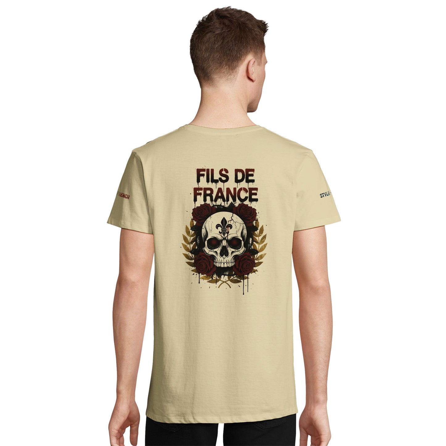 T-Shirt Herren Frankreich-Stil Rundhals recycelte Mischung | SOL'S RE Crusader 04233