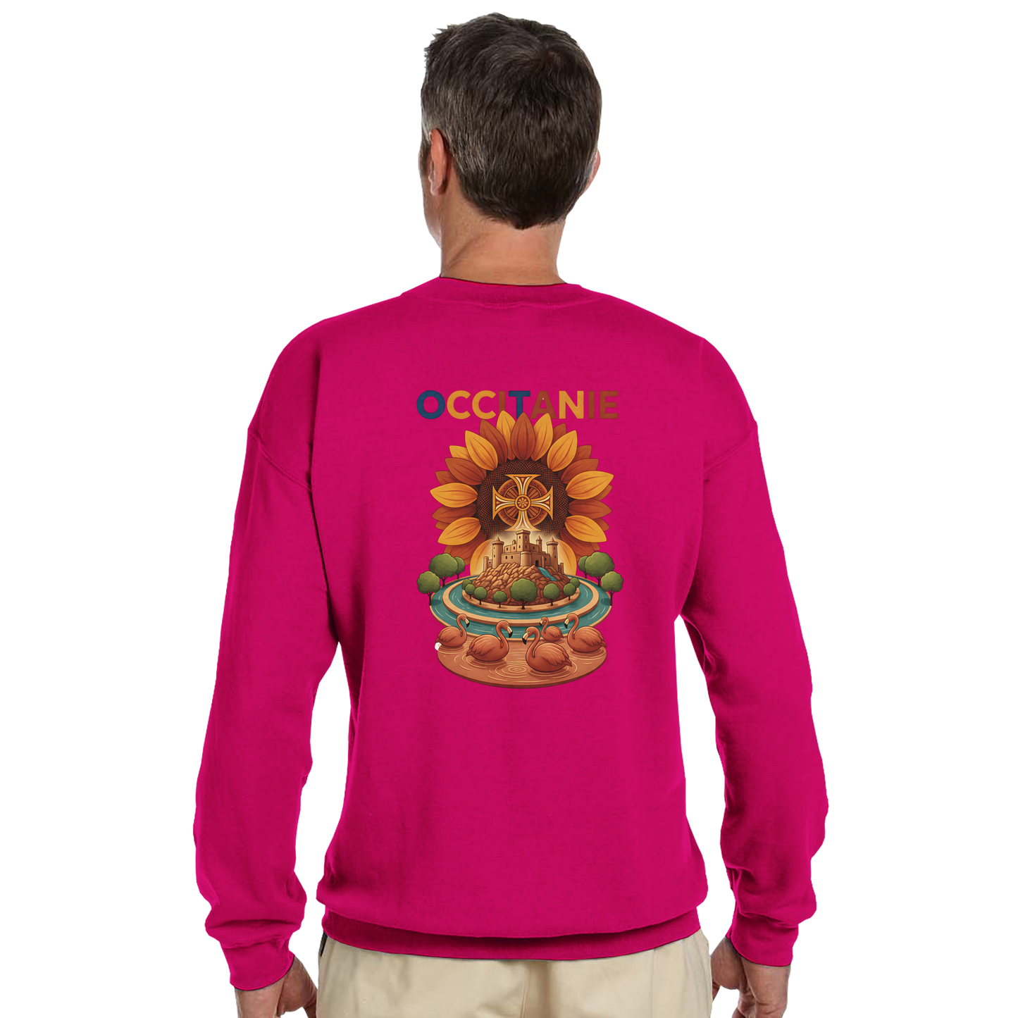 Unisex-Sweatshirt, klassischer Rundhalsausschnitt Occitanie | Gildan® 18000