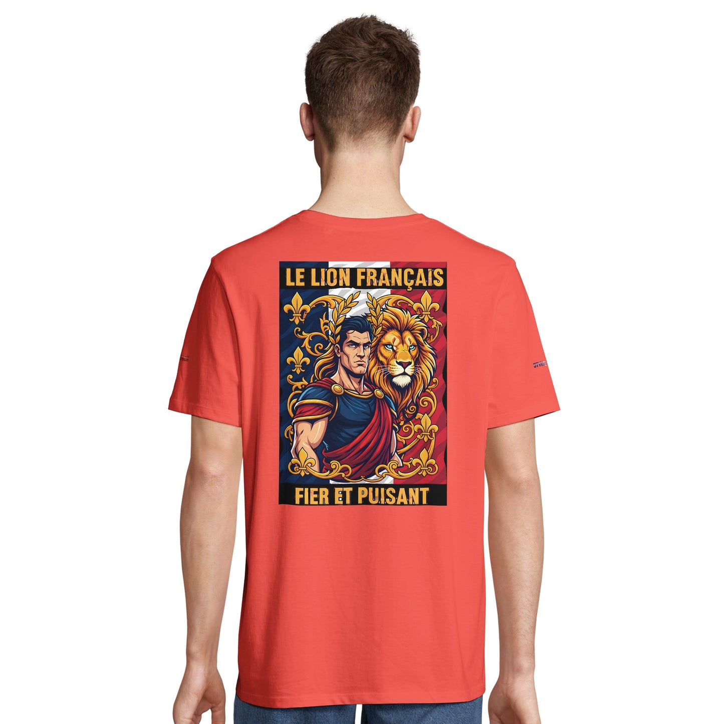 Men's T-shirt strong lion French style organic in conversion cotton | SOL'S Legend 03981