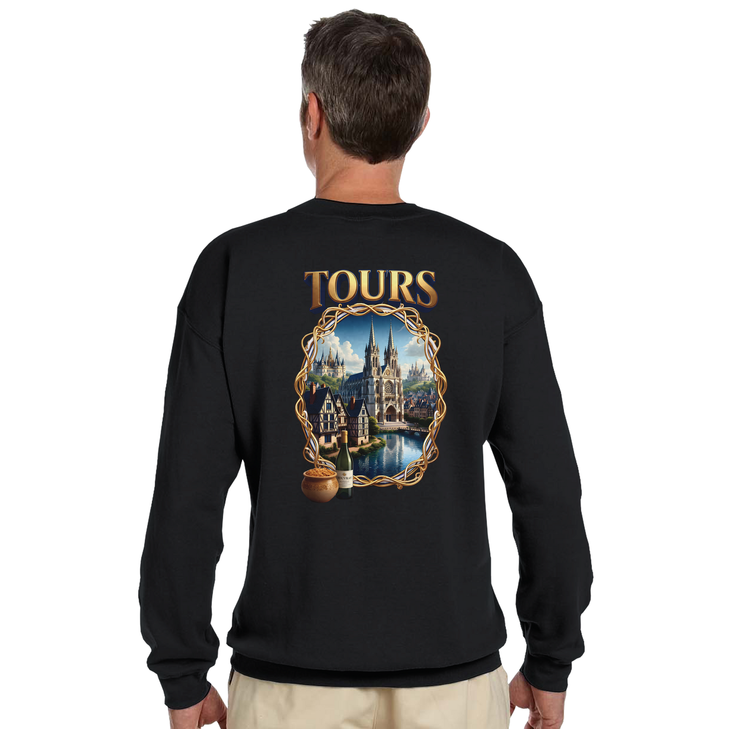 Unisex Sweatshirt Tours French City Classic Crewneck | Gildan® 18000