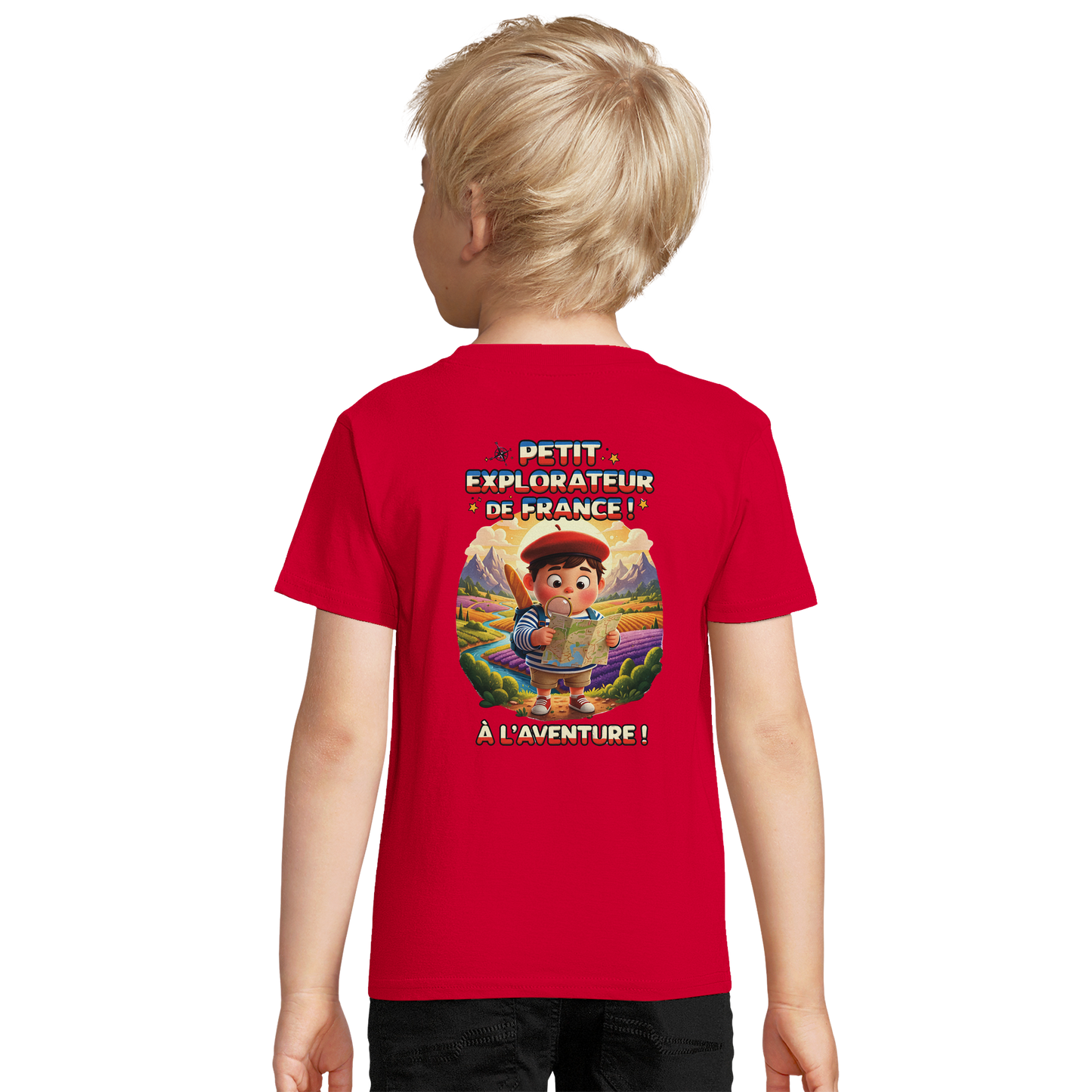 Organic fitted "Little Explorer" boy's T-shirt | SOL'S Pioneer Kids 03578