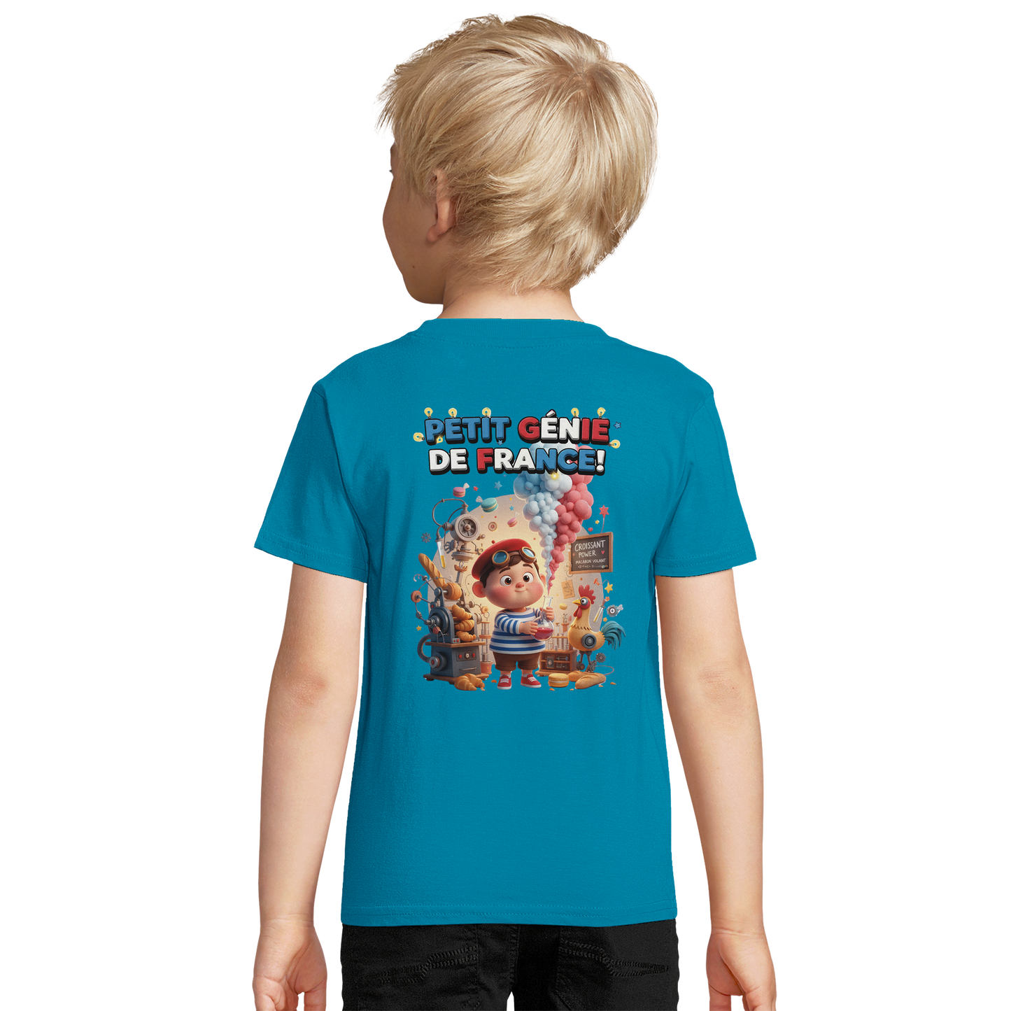 Bio-T-Shirt für Jungen, eng anliegend, mit Aufschrift „Kleines Genie“ | SOL'S Pioneer Kids 03578