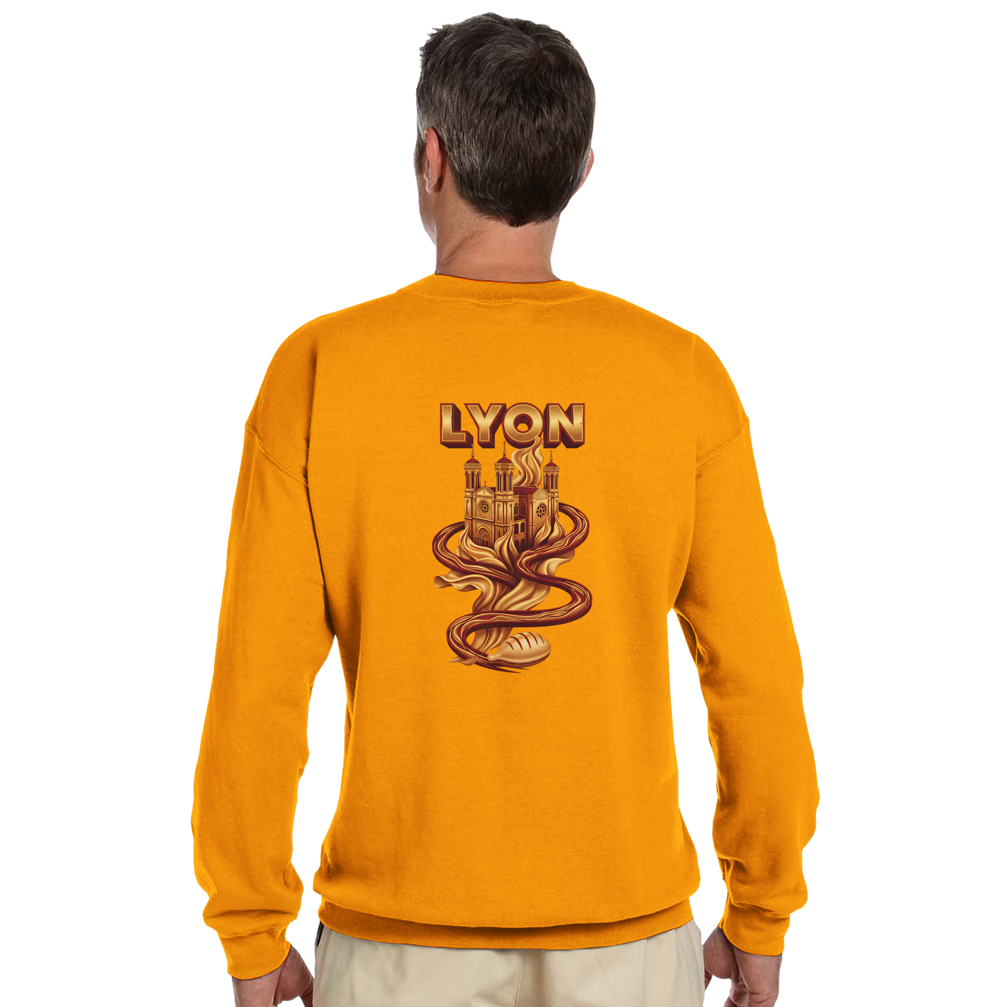 Unisex sweatshirt Lyon city France classic crew neck | Gildan® 18000
