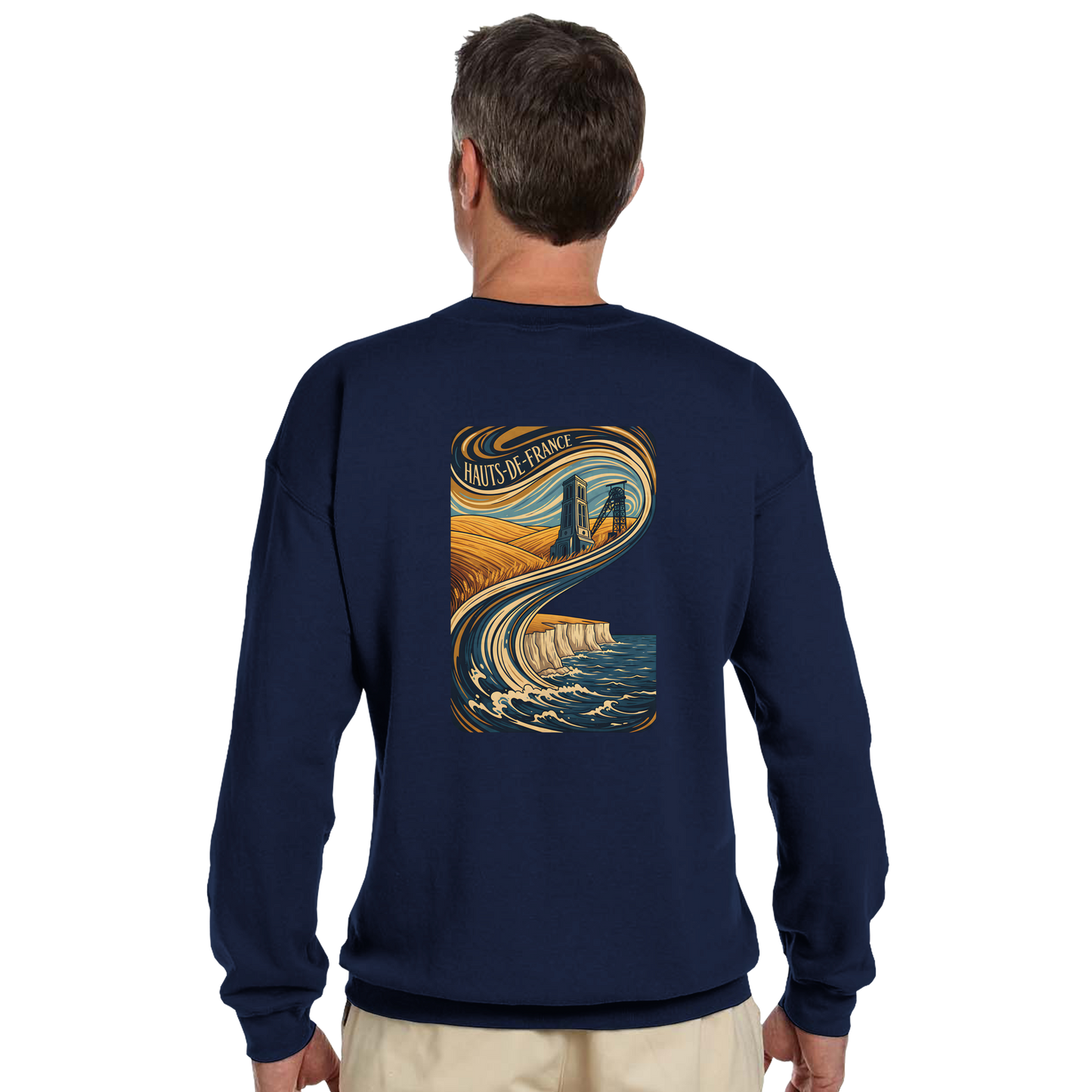 Unisex Nord-Pas-de-Calais classic crewneck sweatshirt | Gildan® 18000