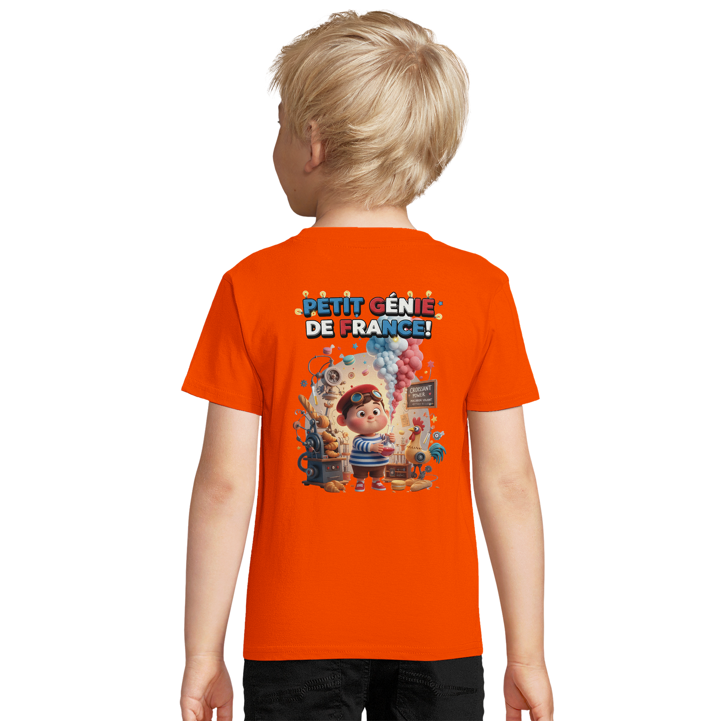 Bio-T-Shirt für Jungen, eng anliegend, mit Aufschrift „Kleines Genie“ | SOL'S Pioneer Kids 03578