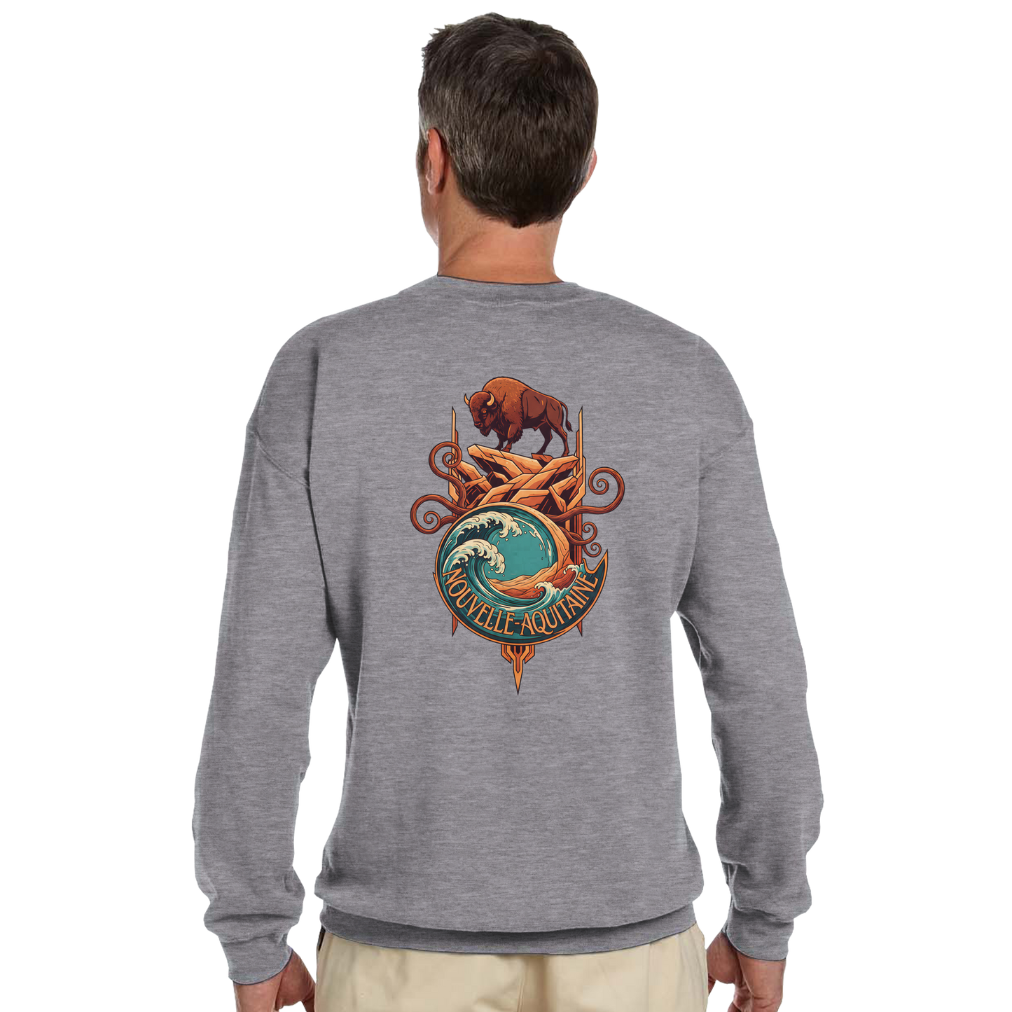 Klassisches Unisex-Rundhalsshirt Nouvelle-Aquitaine | Gildan® 18000