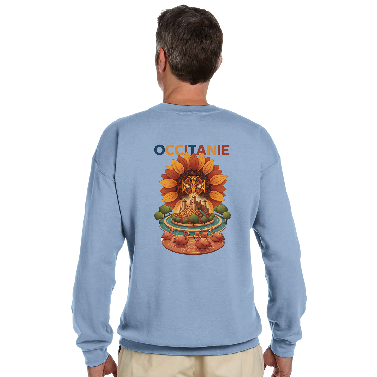 Unisex-Sweatshirt, klassischer Rundhalsausschnitt Occitanie | Gildan® 18000