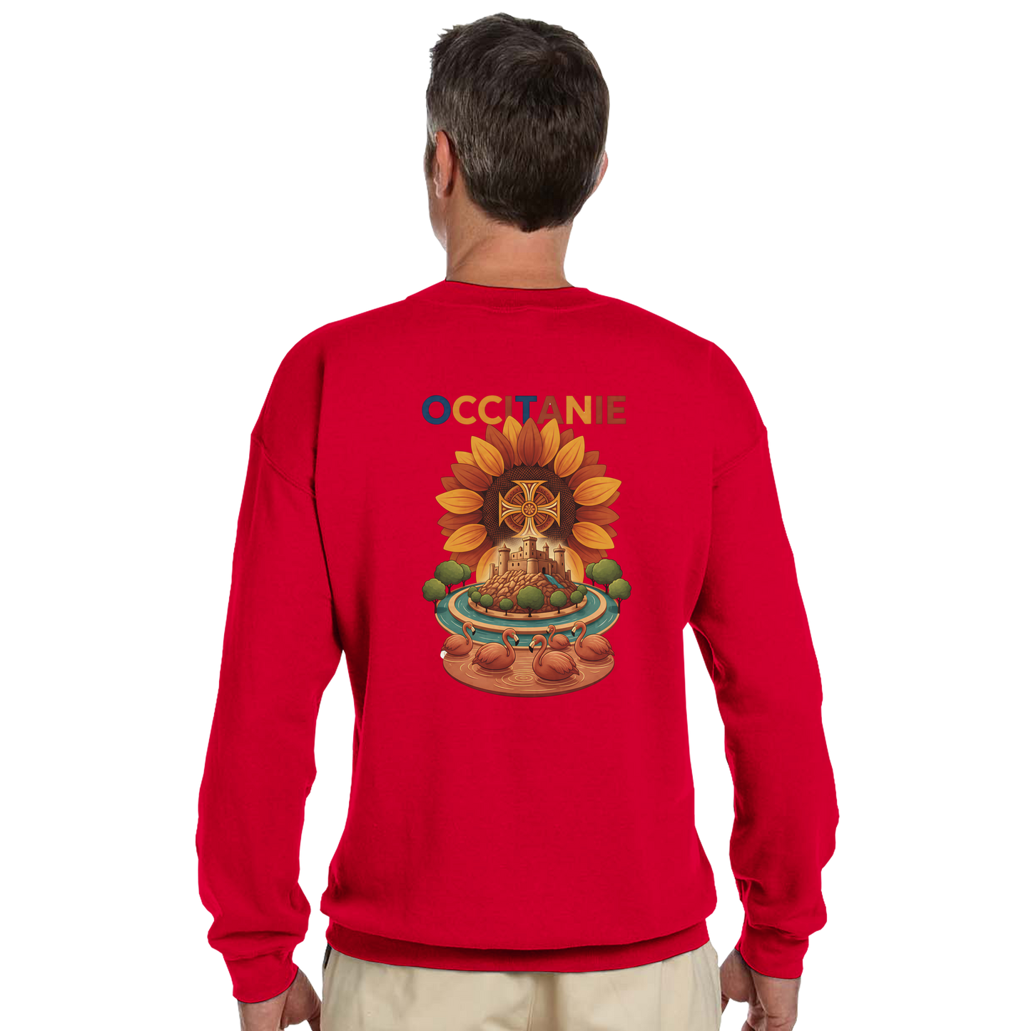 Unisex-Sweatshirt, klassischer Rundhalsausschnitt Occitanie | Gildan® 18000