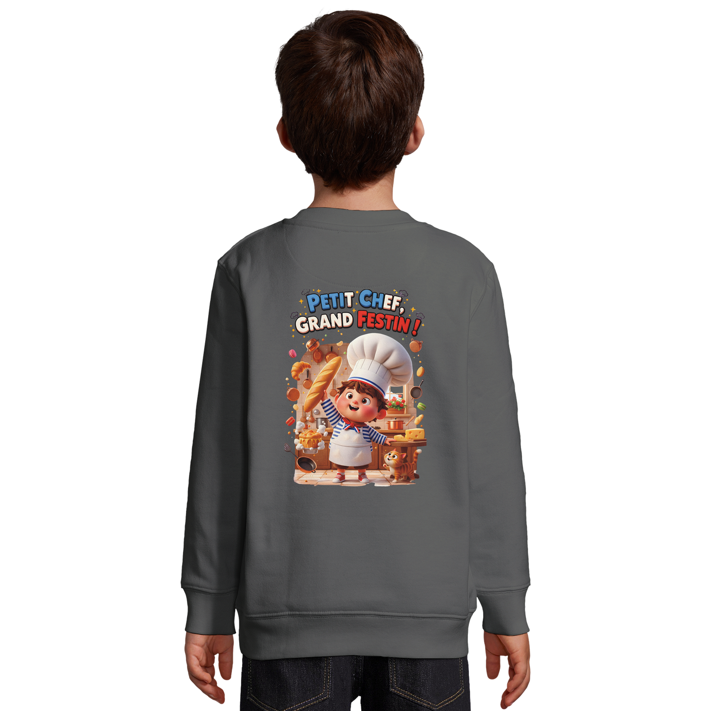 Boys' Little Chef Big Feast Recycled Blend Sweatshirt | SOL'S Columbia Kids 04239