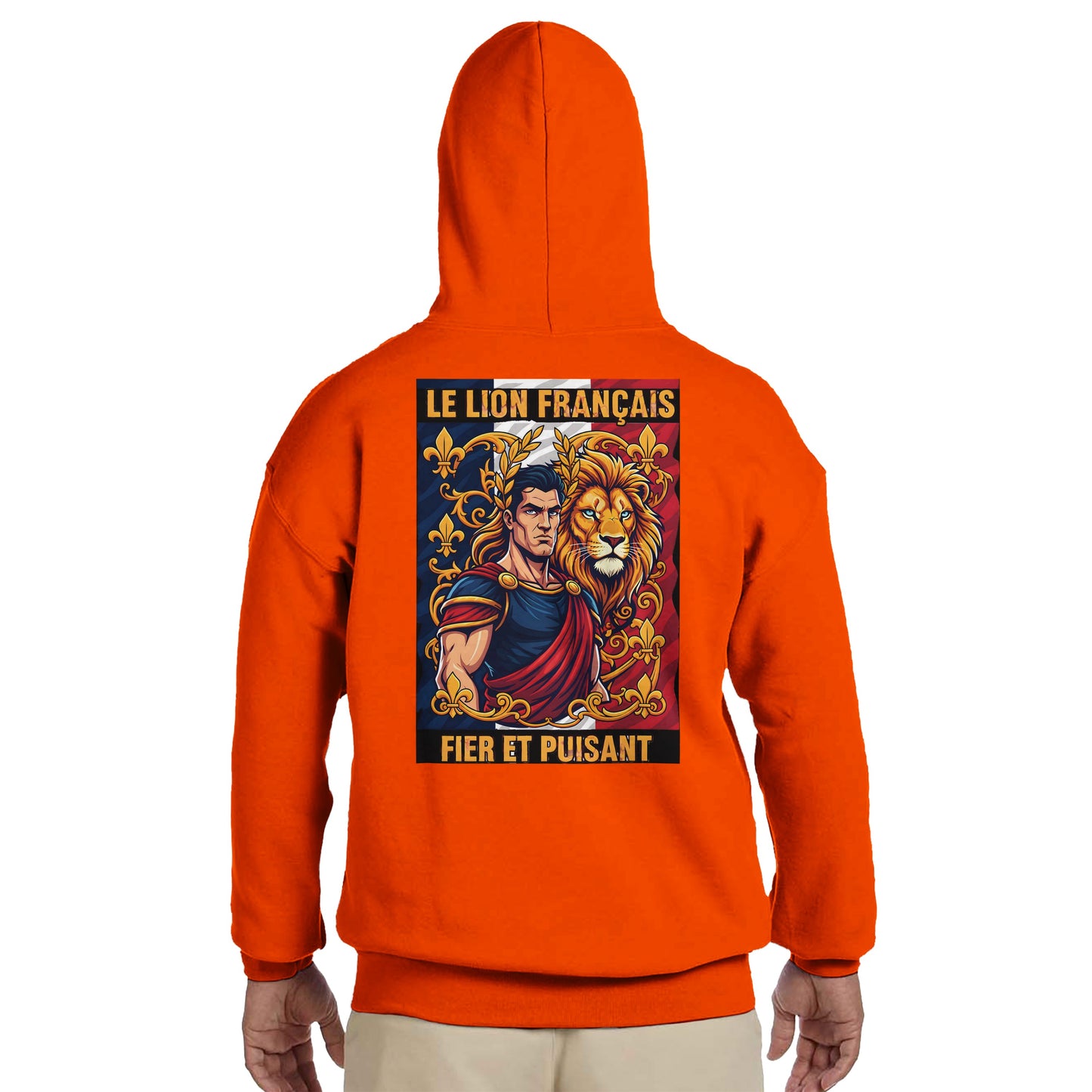 Men's Hoodie - Strong Lion - French Style - Classic | Gildan® 18500