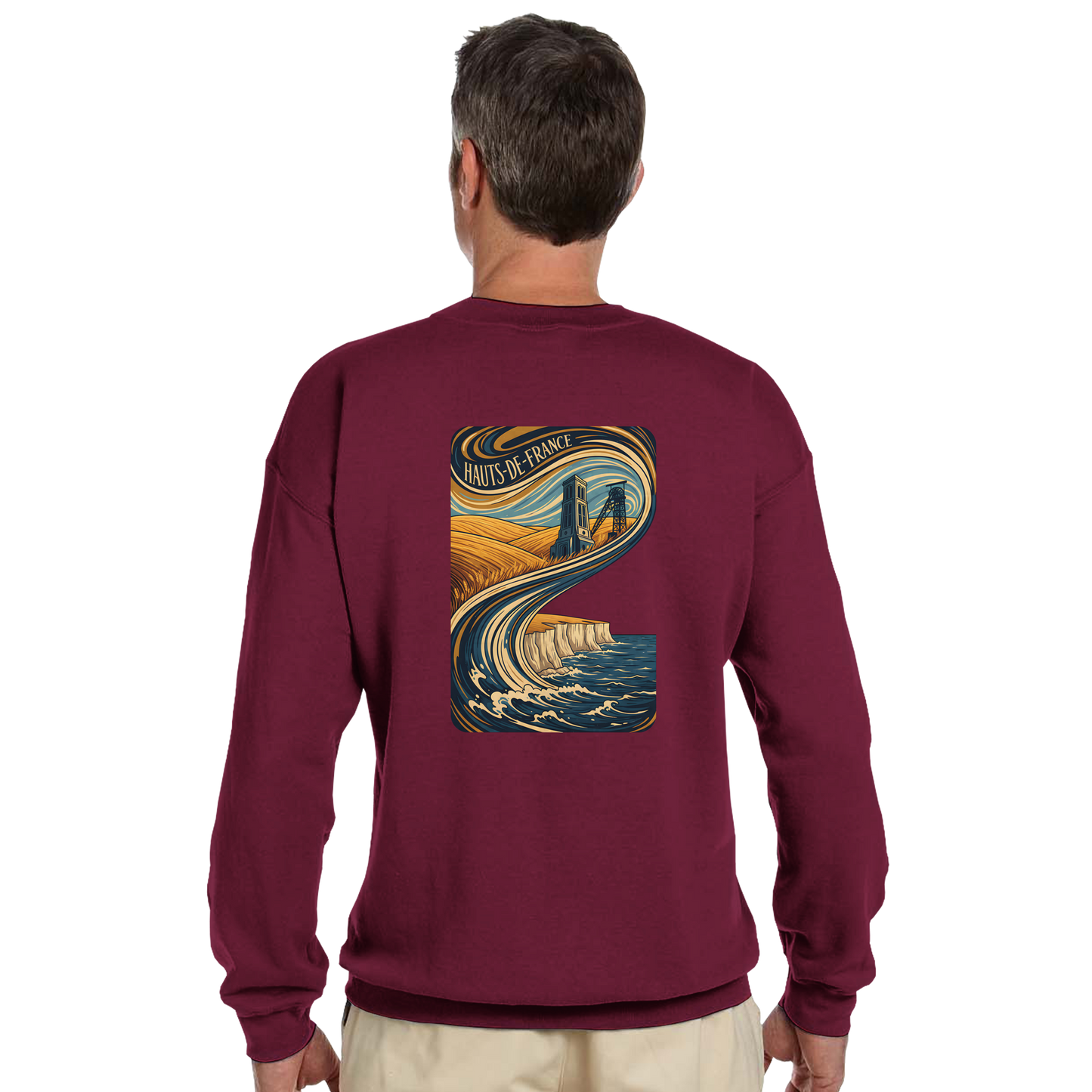Unisex Nord-Pas-de-Calais classic crewneck sweatshirt | Gildan® 18000