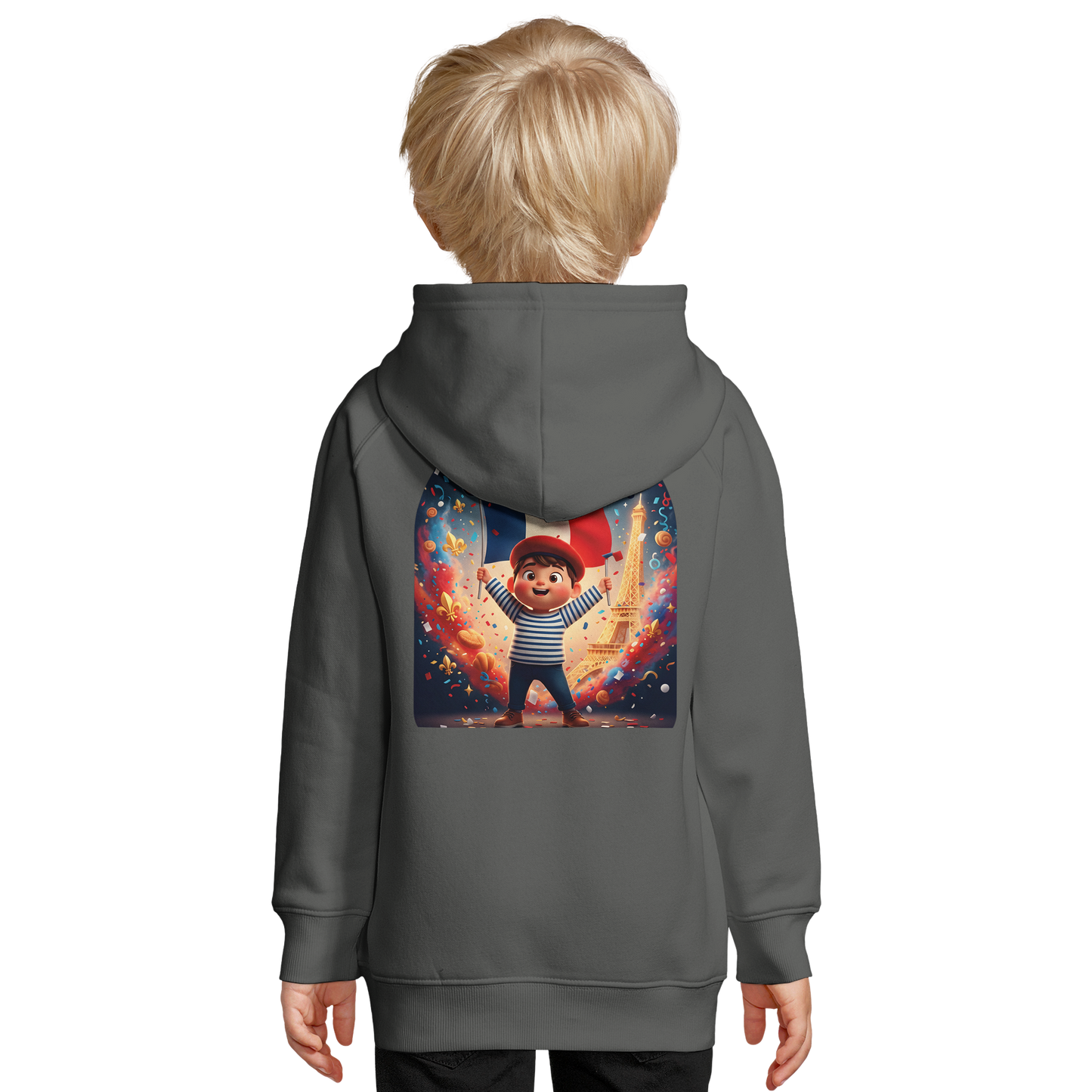 Sweat-shirt Enfant Petit Patriote - Hoodie en Coton Bio Éco-responsable