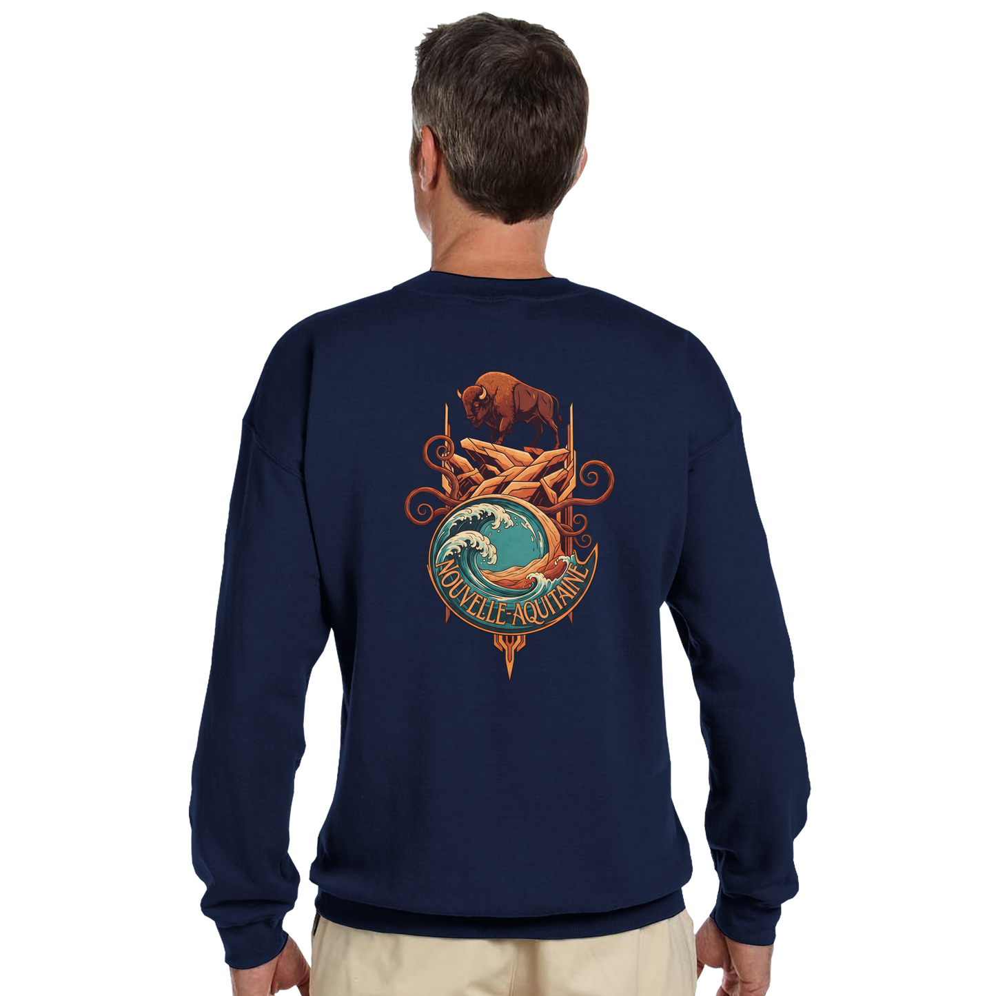Klassisches Unisex-Rundhalsshirt Nouvelle-Aquitaine | Gildan® 18000