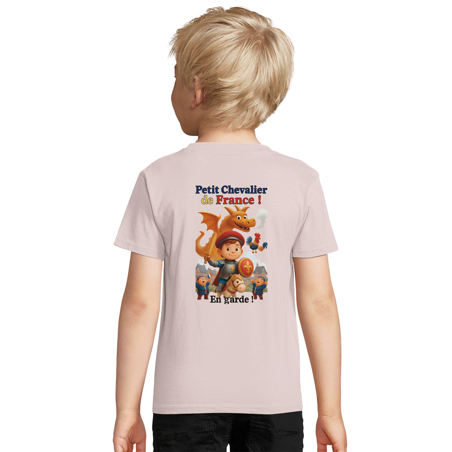 T-Shirt Jungen kleiner Ritter Frankreichs, aus Bio-Baumwolle, schmal geschnitten | SOL'S Pioneer Kids 03578