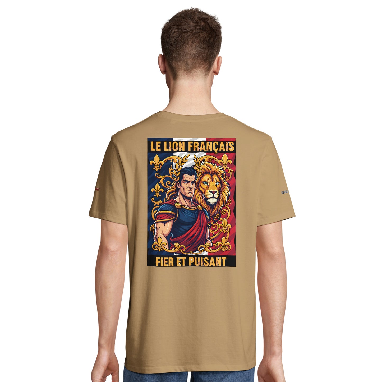Men's T-shirt strong lion French style organic in conversion cotton | SOL'S Legend 03981