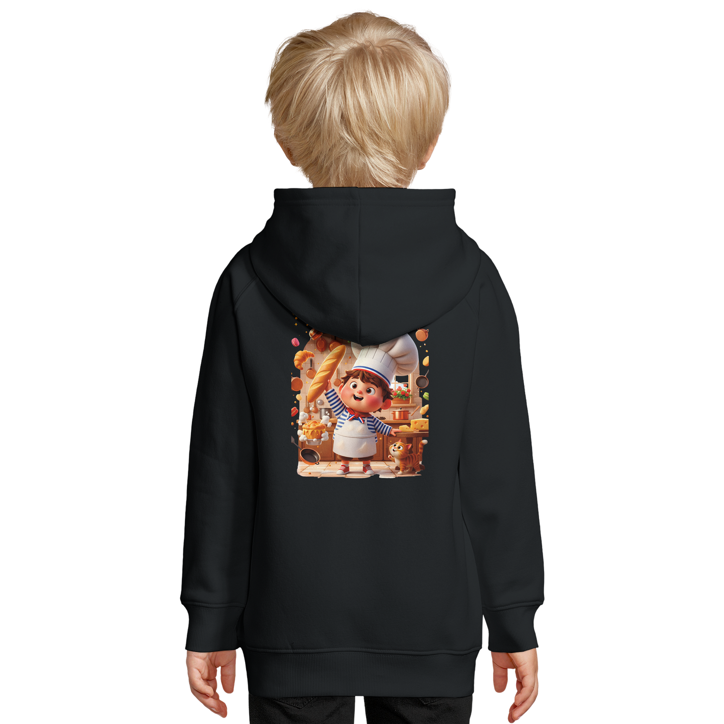 Bio-Kapuzenpullover für Jungen „Kleiner Koch, großes Fest“ | SOL'S Stellar Kids 03576