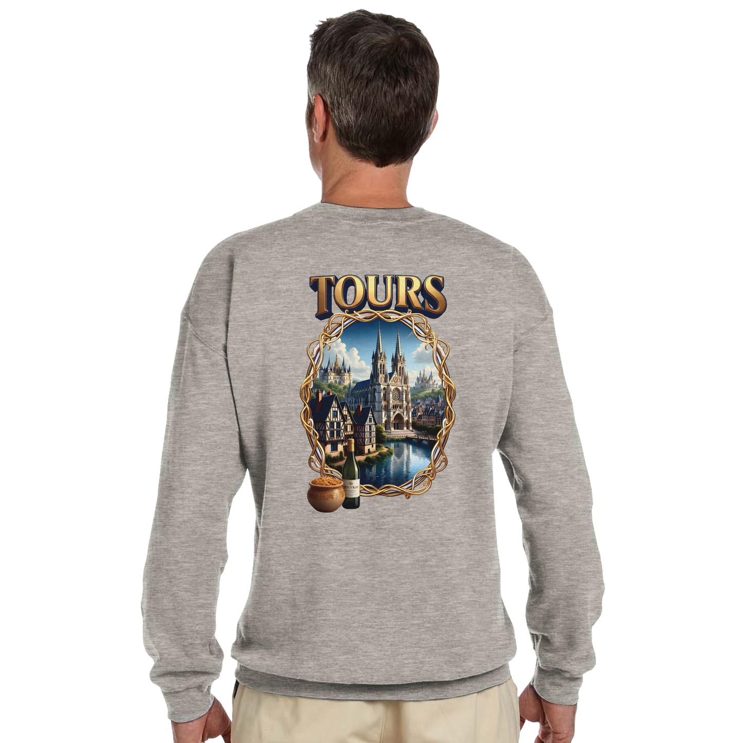 Unisex Sweatshirt Tours French City Classic Crewneck | Gildan® 18000