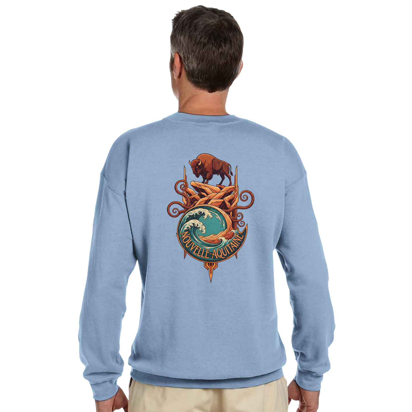 Klassisches Unisex-Rundhalsshirt Nouvelle-Aquitaine | Gildan® 18000