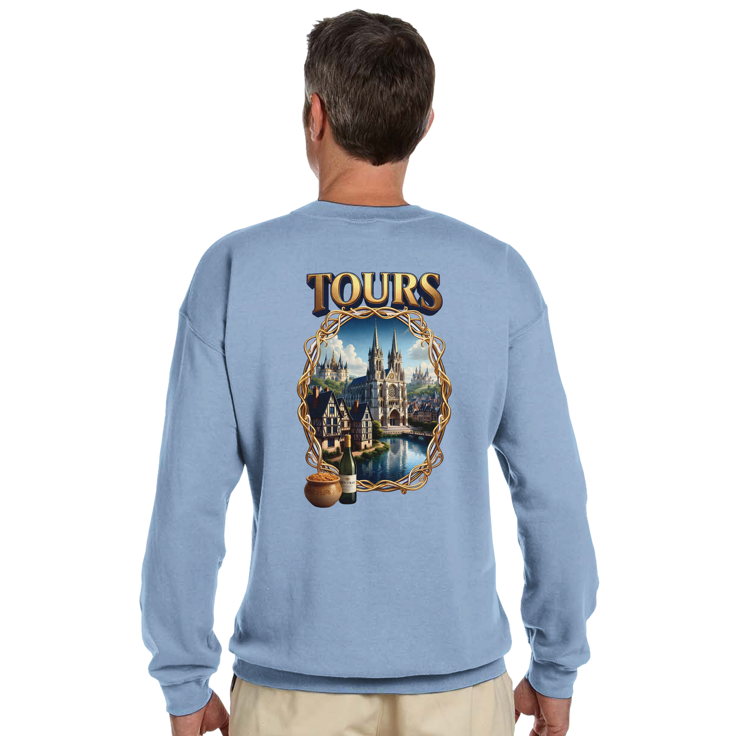 Unisex Sweatshirt Tours French City Classic Crewneck | Gildan® 18000
