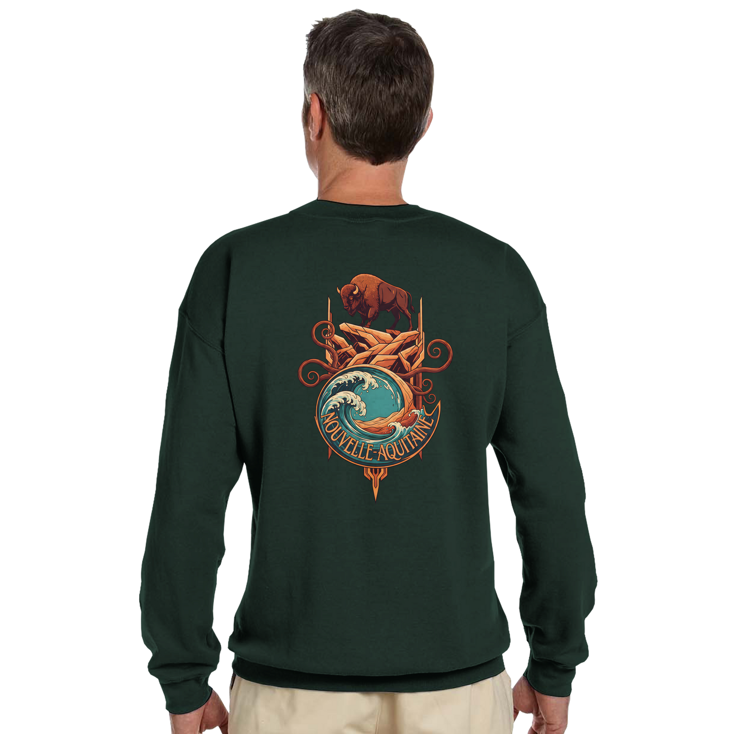 Klassisches Unisex-Rundhalsshirt Nouvelle-Aquitaine | Gildan® 18000