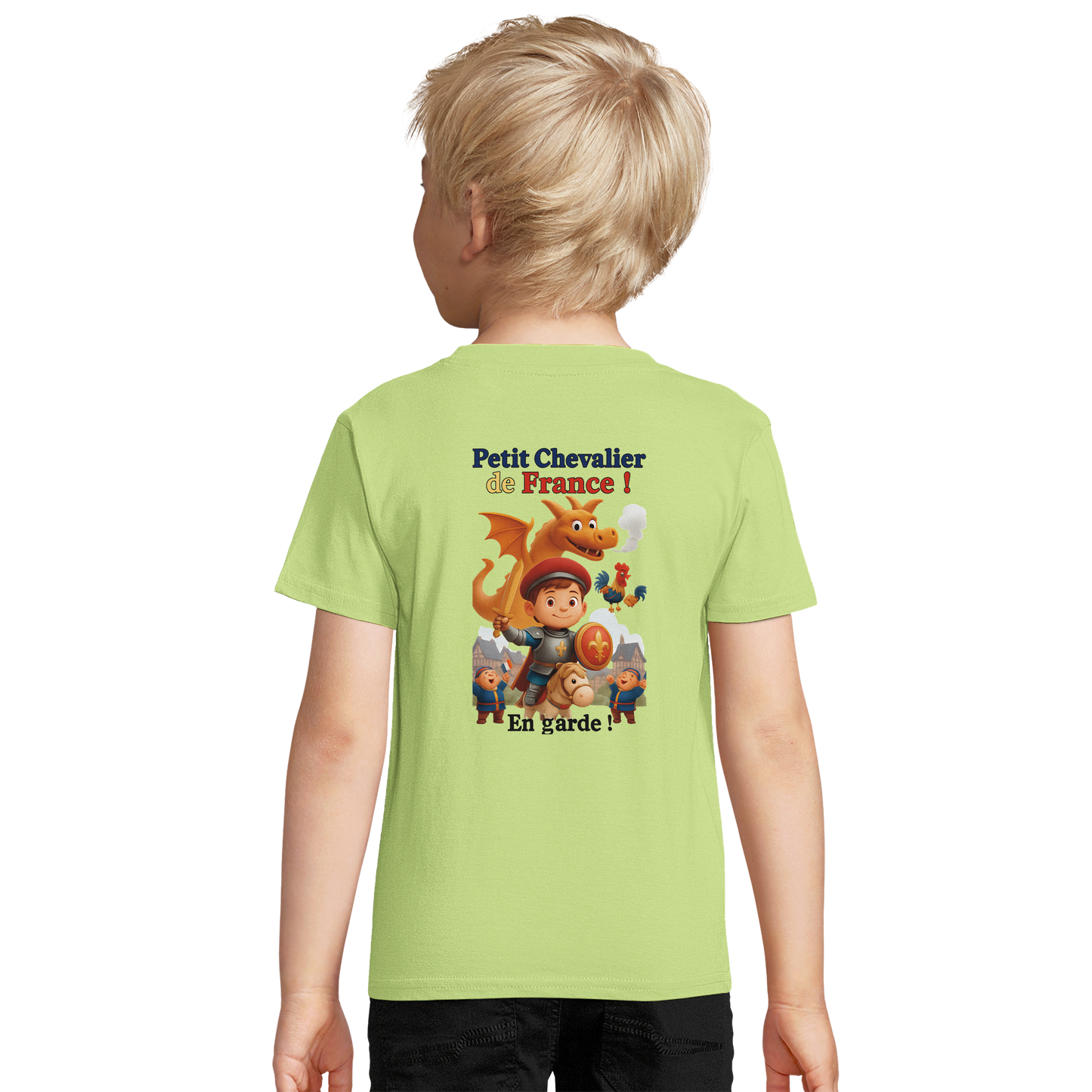 T-Shirt Jungen kleiner Ritter Frankreichs, aus Bio-Baumwolle, schmal geschnitten | SOL'S Pioneer Kids 03578
