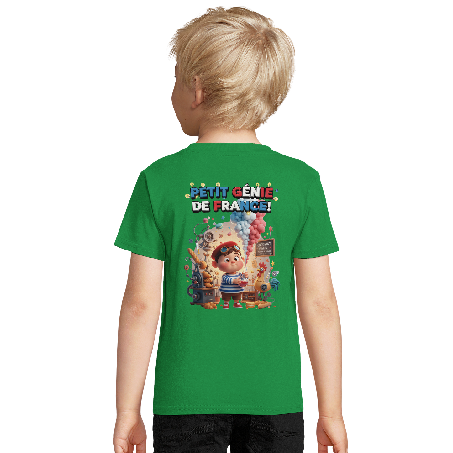 Bio-T-Shirt für Jungen, eng anliegend, mit Aufschrift „Kleines Genie“ | SOL'S Pioneer Kids 03578