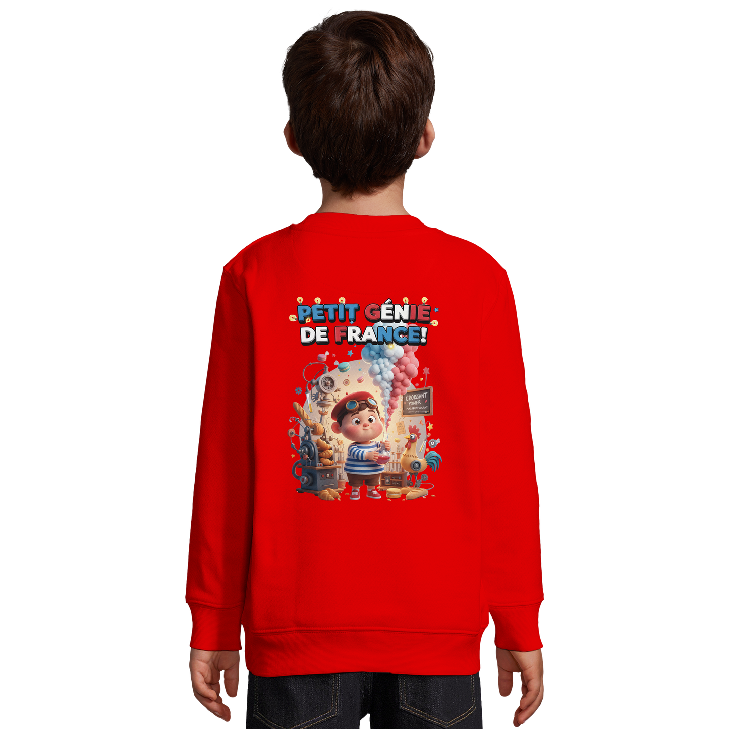 Jungen-Sweatshirt "petit génie Français" aus Recyclingmischung | SOL'S Columbia Kids 04239
