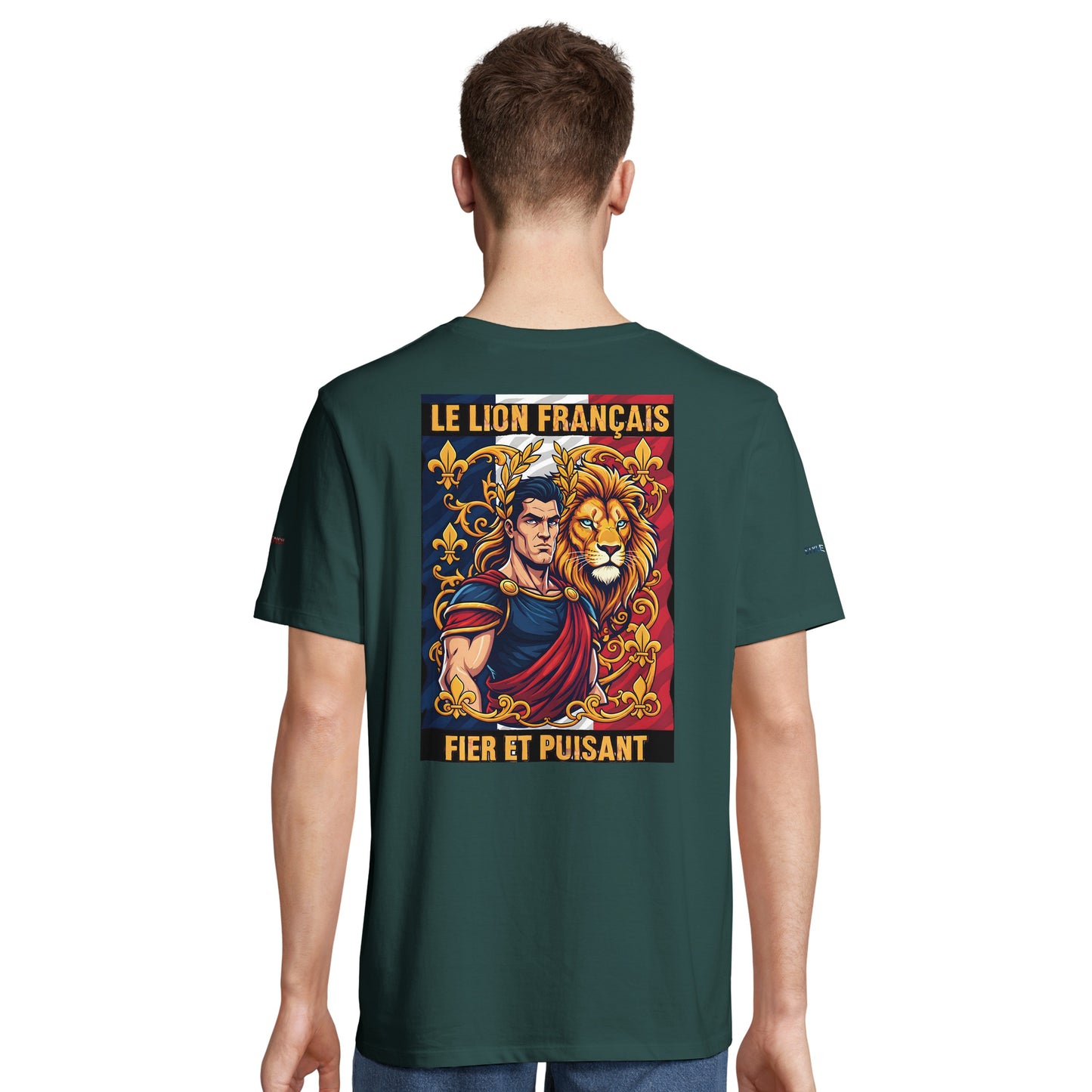 Men's T-shirt strong lion French style organic in conversion cotton | SOL'S Legend 03981