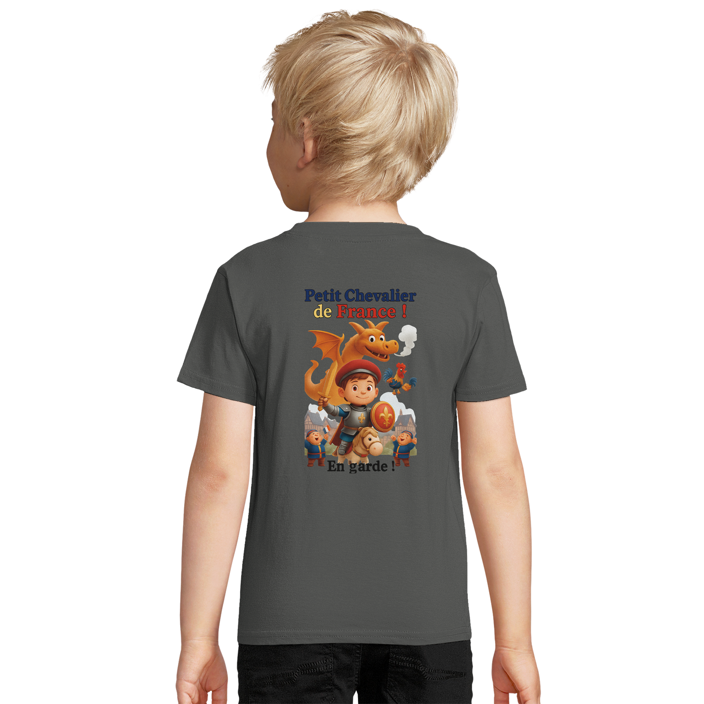 T-Shirt Jungen kleiner Ritter Frankreichs, aus Bio-Baumwolle, schmal geschnitten | SOL'S Pioneer Kids 03578