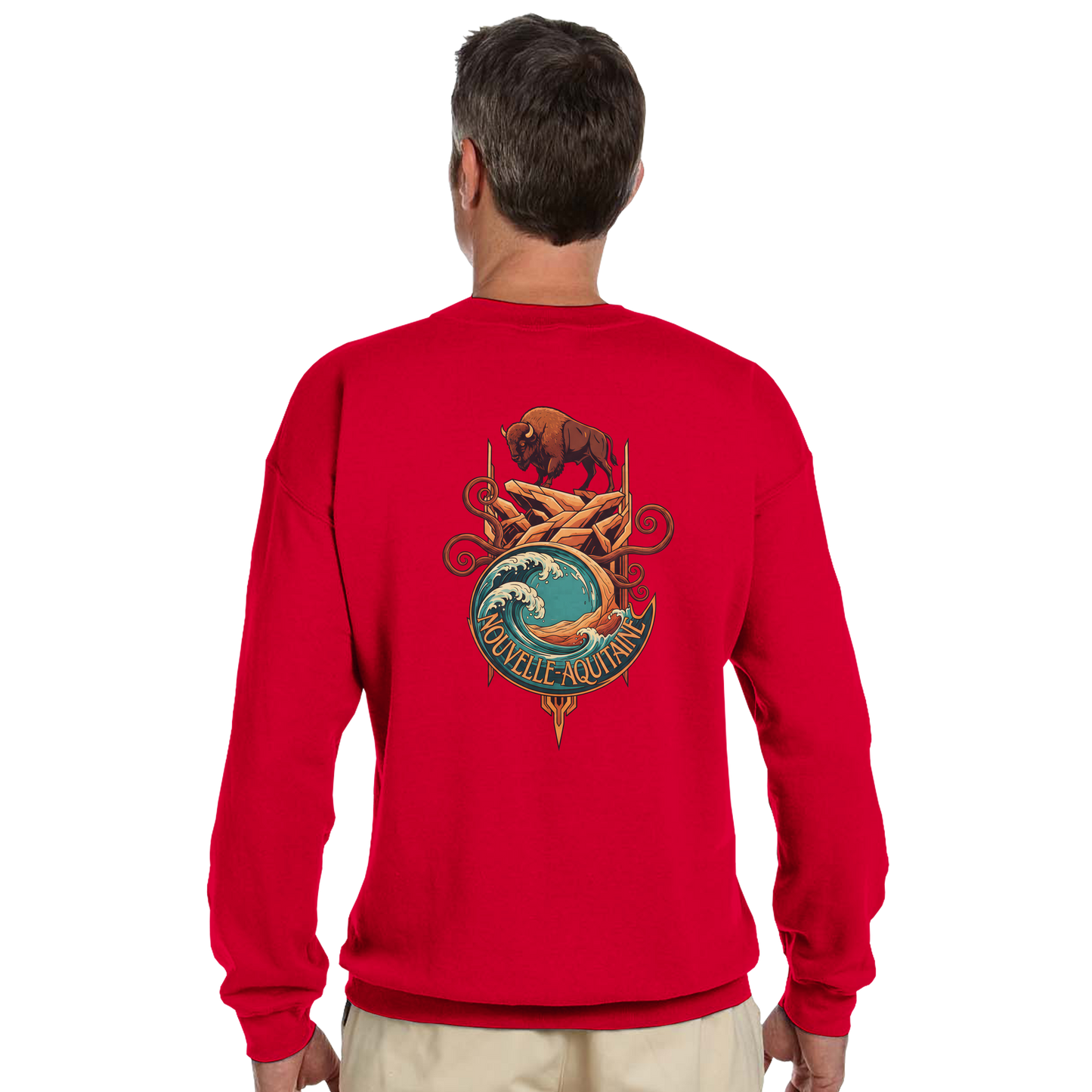 Klassisches Unisex-Rundhalsshirt Nouvelle-Aquitaine | Gildan® 18000