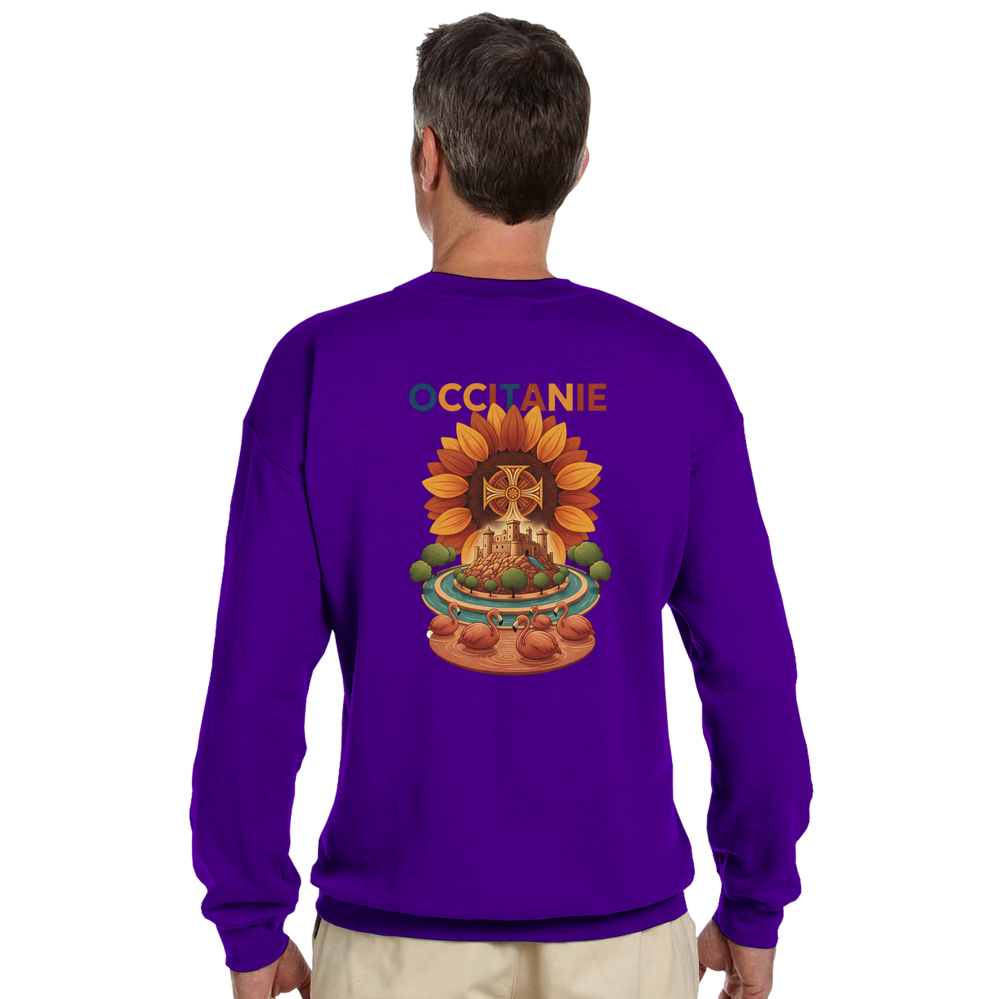 Unisex-Sweatshirt, klassischer Rundhalsausschnitt Occitanie | Gildan® 18000