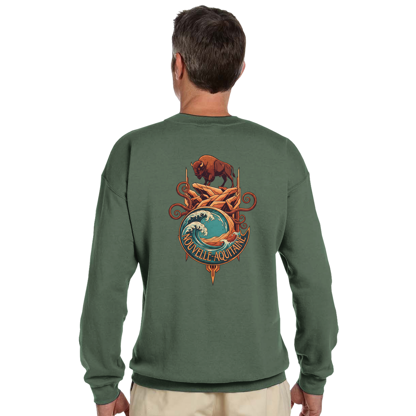 Klassisches Unisex-Rundhalsshirt Nouvelle-Aquitaine | Gildan® 18000