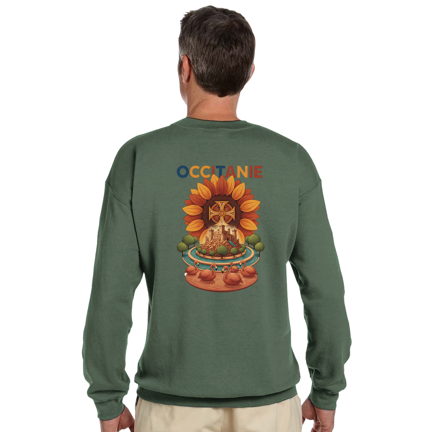 Unisex-Sweatshirt, klassischer Rundhalsausschnitt Occitanie | Gildan® 18000