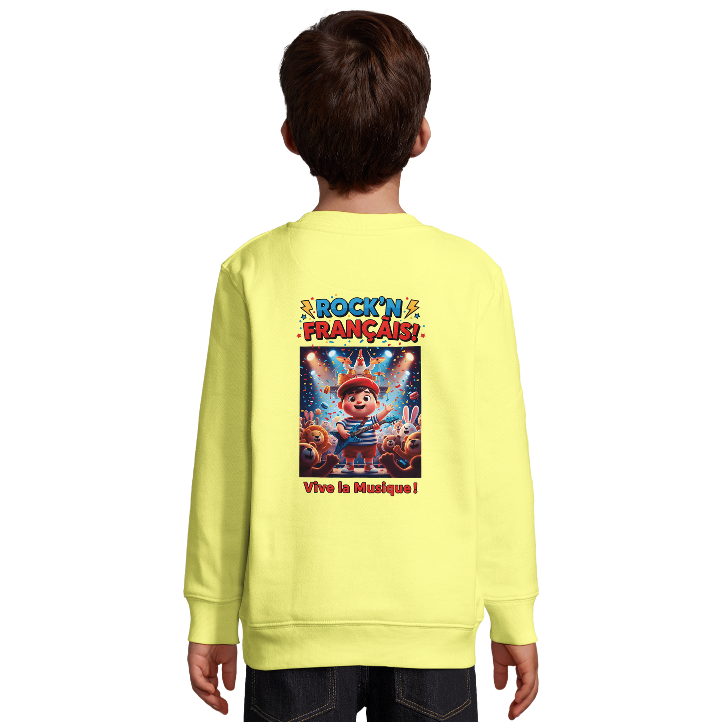 Jungen Sweatshirt Rock'n Français Mischgewebe recycelt | SOL'S Columbia Kids 04239