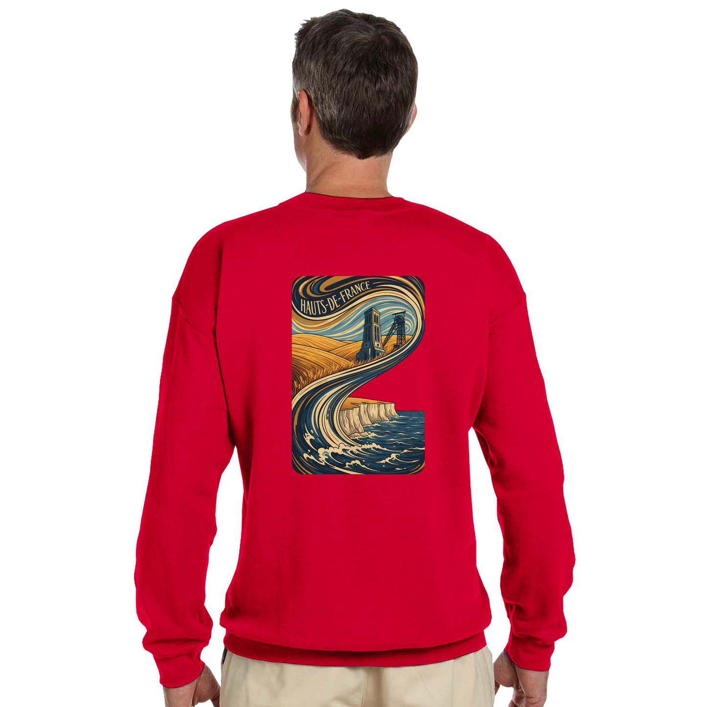 Unisex Nord-Pas-de-Calais classic crewneck sweatshirt | Gildan® 18000