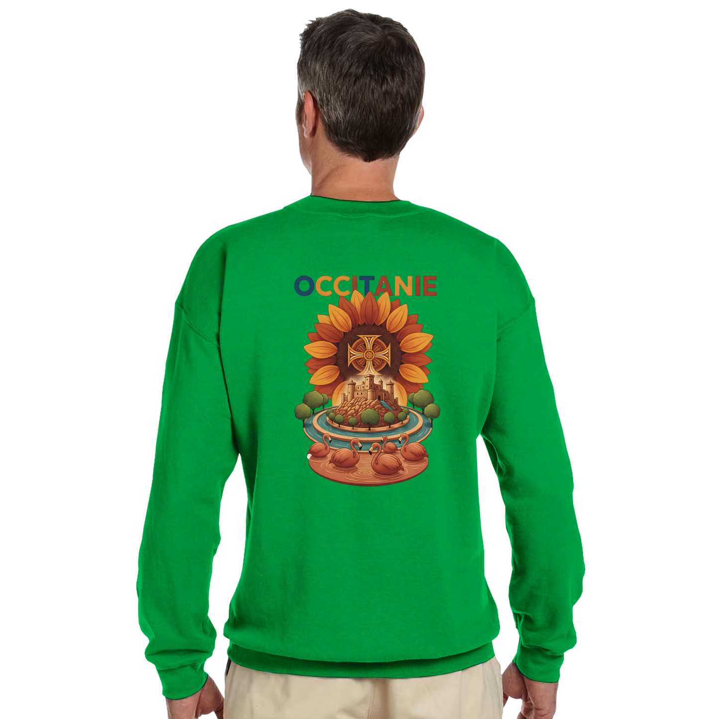 Unisex-Sweatshirt, klassischer Rundhalsausschnitt Occitanie | Gildan® 18000
