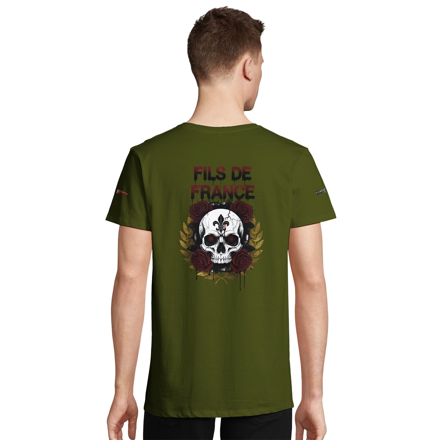 T-Shirt Herren Frankreich-Stil Rundhals recycelte Mischung | SOL'S RE Crusader 04233