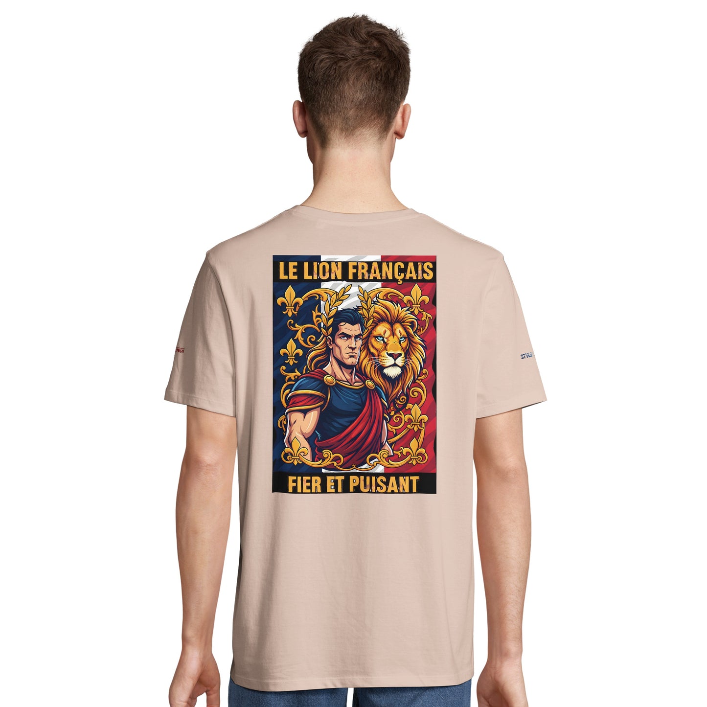 Men's T-shirt strong lion French style organic in conversion cotton | SOL'S Legend 03981