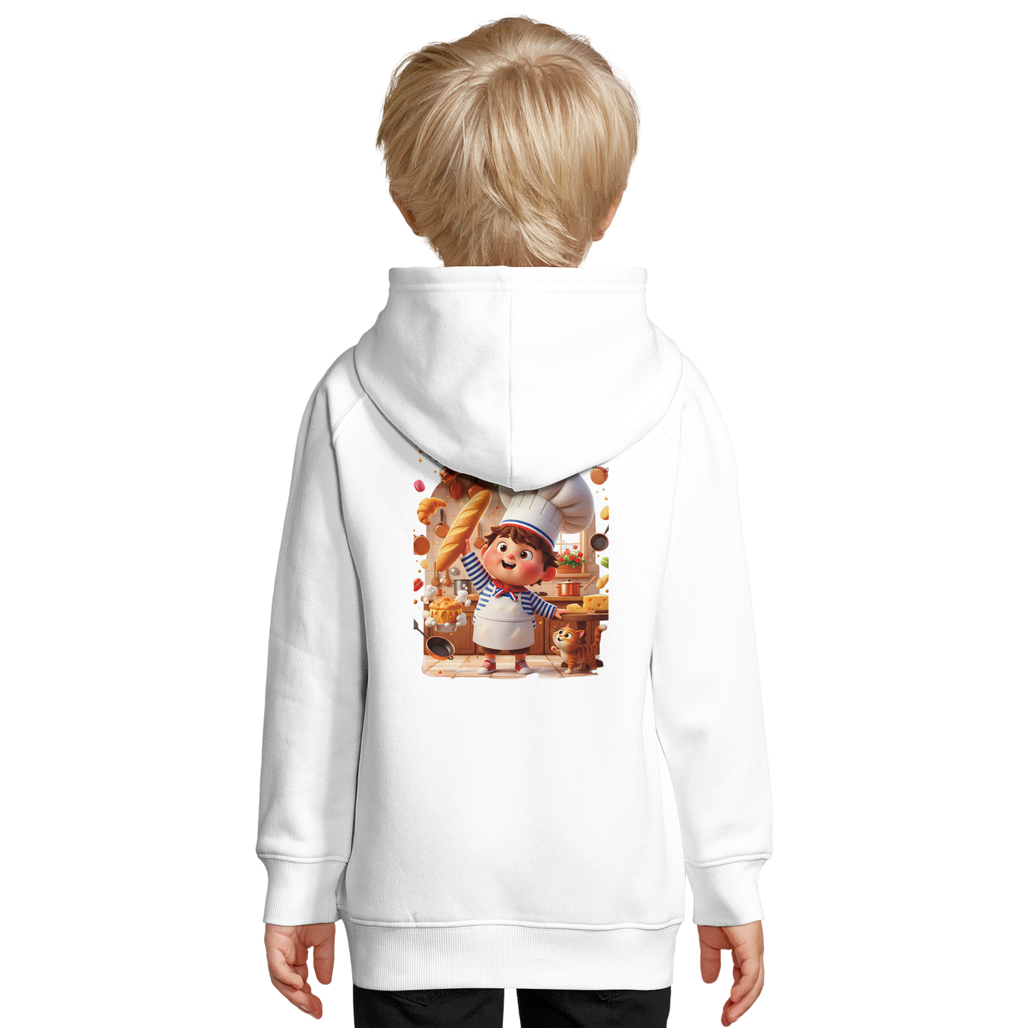 Bio-Kapuzenpullover für Jungen „Kleiner Koch, großes Fest“ | SOL'S Stellar Kids 03576