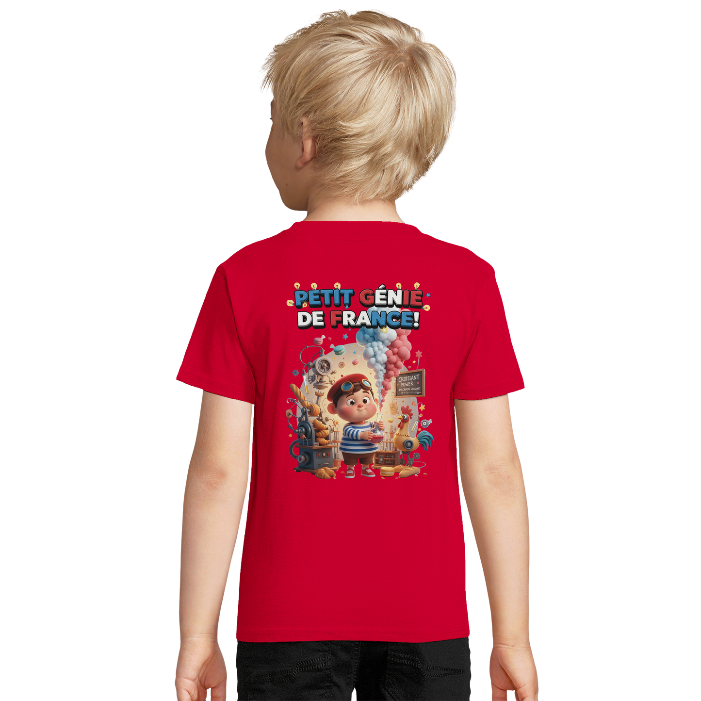Bio-T-Shirt für Jungen, eng anliegend, mit Aufschrift „Kleines Genie“ | SOL'S Pioneer Kids 03578