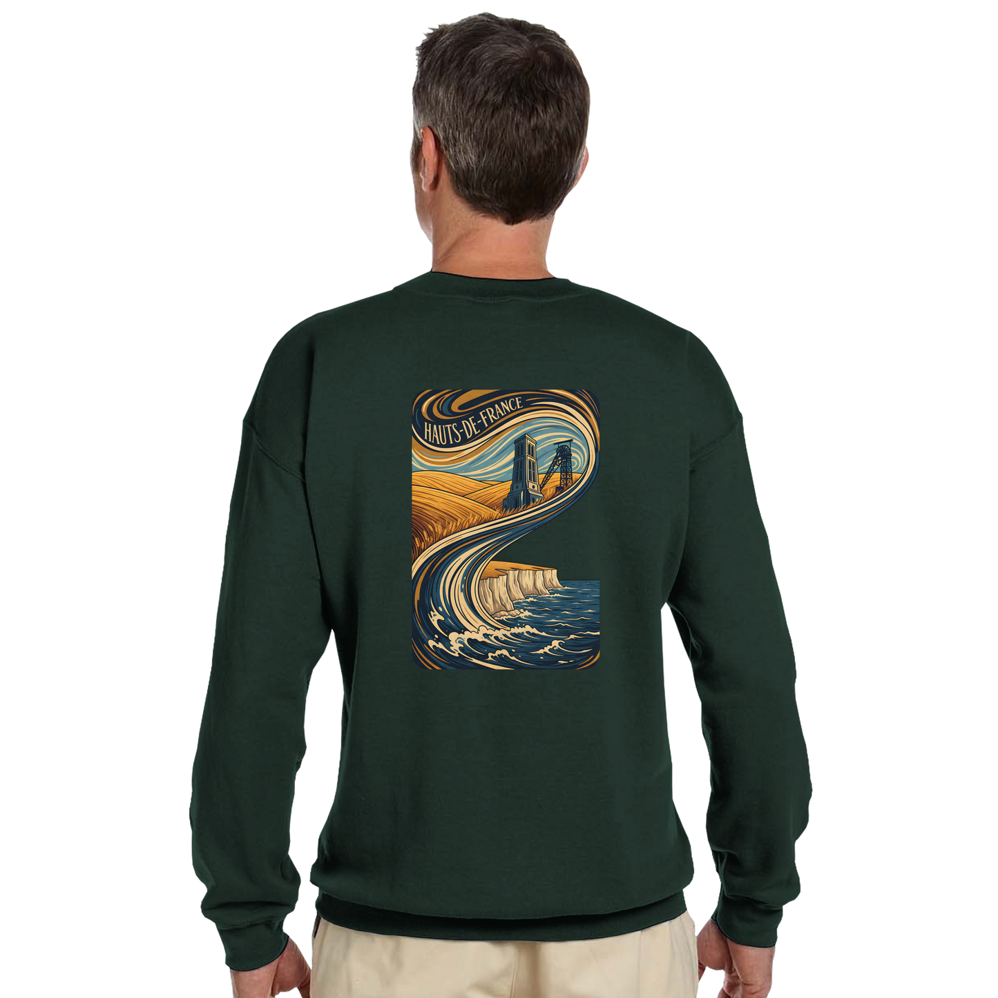 Unisex Nord-Pas-de-Calais classic crewneck sweatshirt | Gildan® 18000