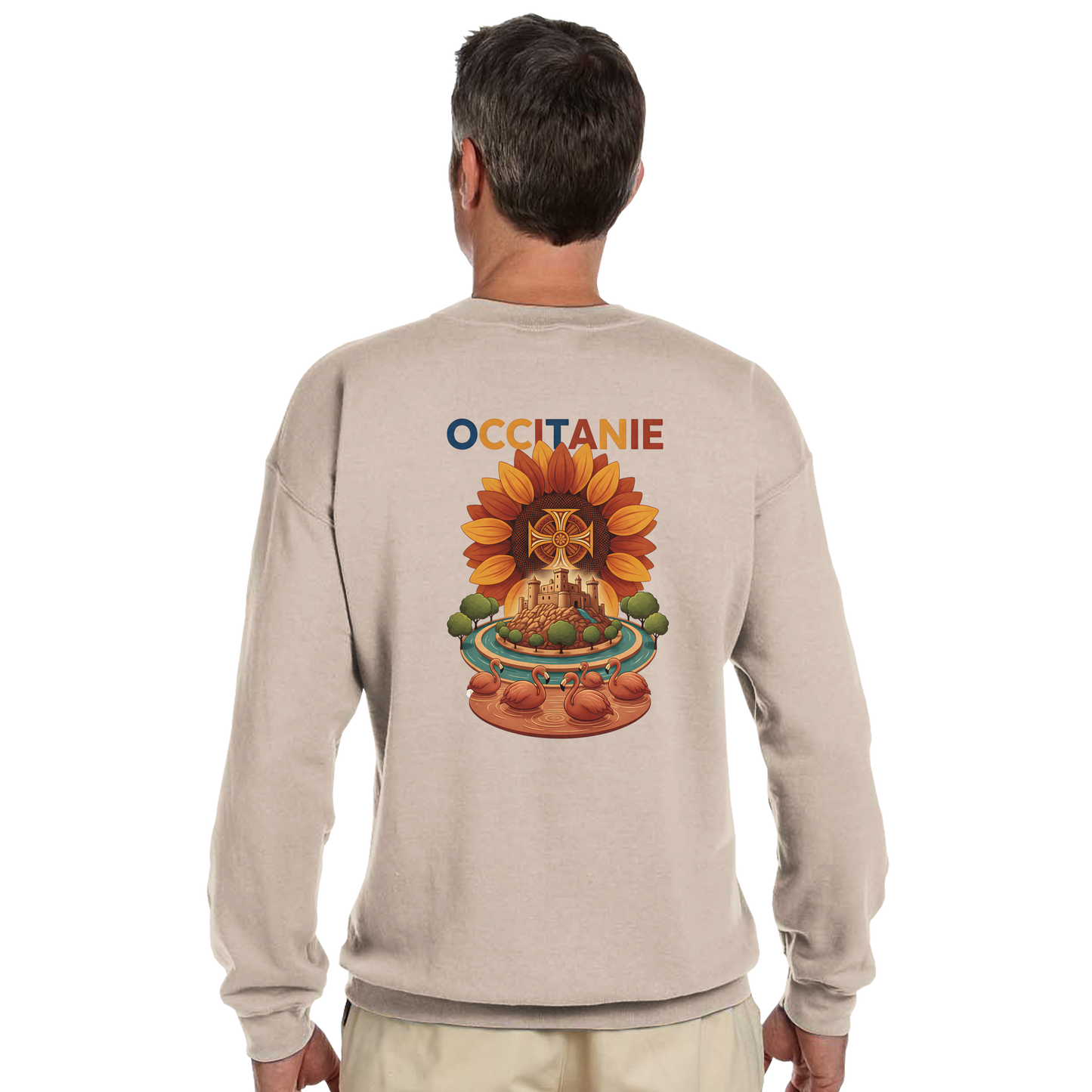 Unisex-Sweatshirt, klassischer Rundhalsausschnitt Occitanie | Gildan® 18000