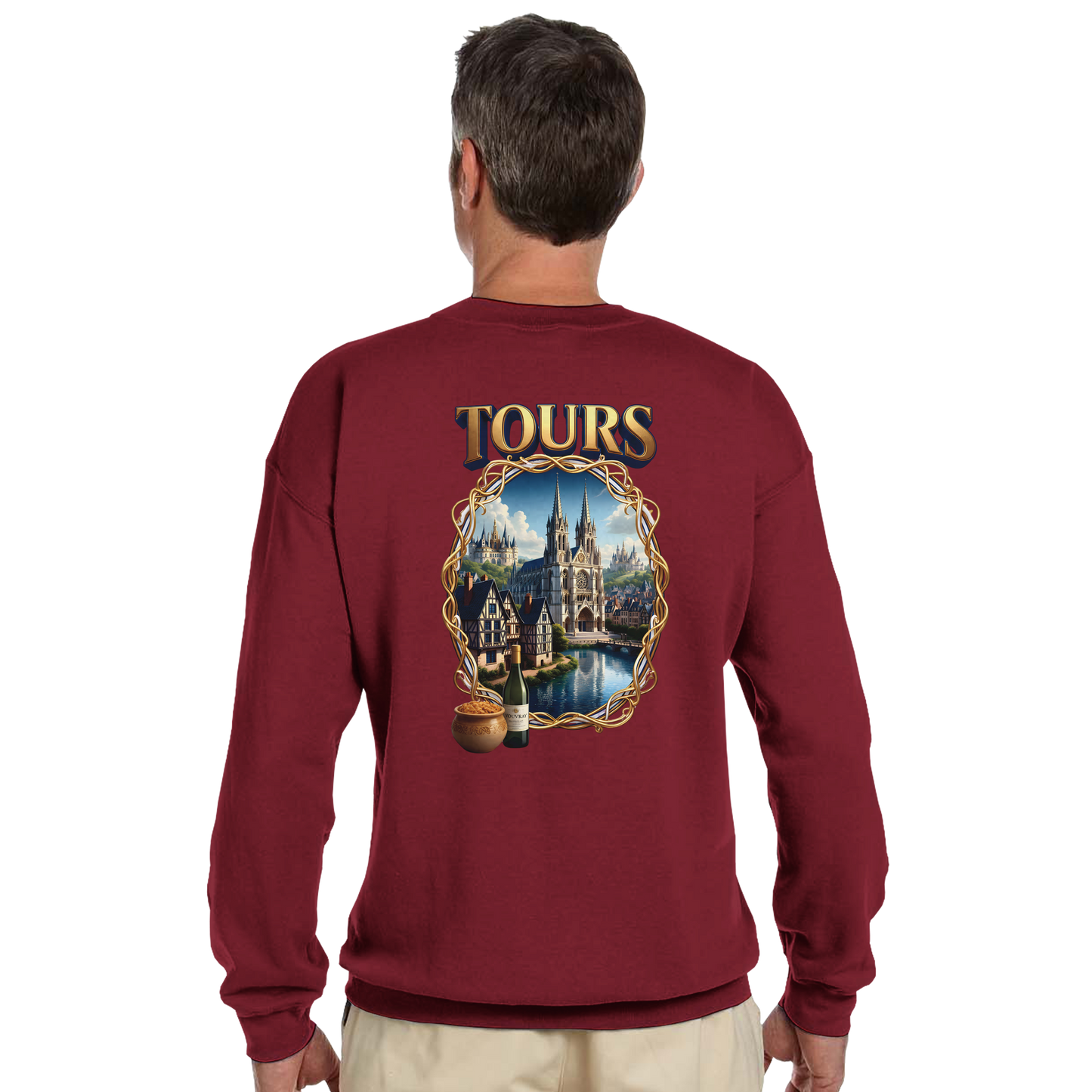 Unisex Sweatshirt Tours French City Classic Crewneck | Gildan® 18000