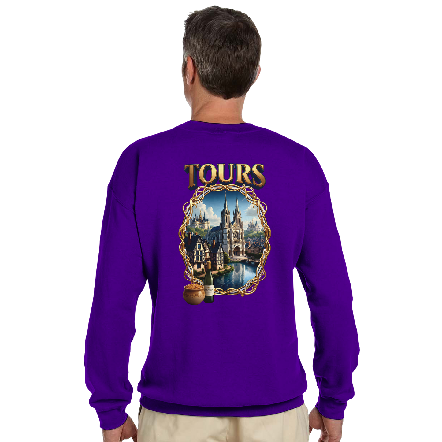 Unisex Sweatshirt Tours French City Classic Crewneck | Gildan® 18000