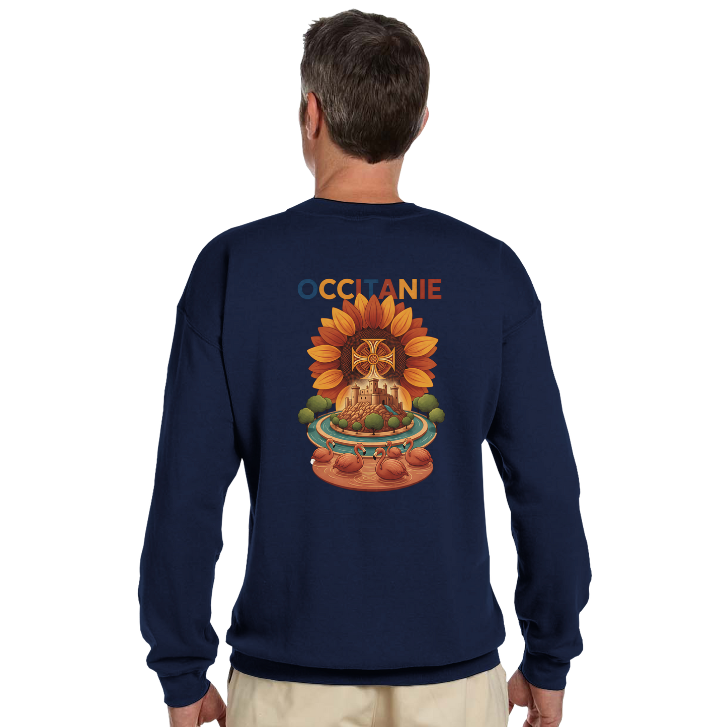 Unisex-Sweatshirt, klassischer Rundhalsausschnitt Occitanie | Gildan® 18000