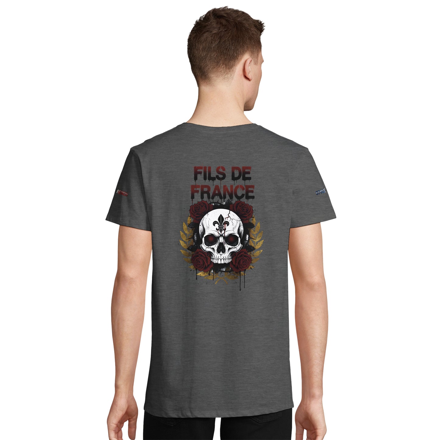 T-Shirt Herren Frankreich-Stil Rundhals recycelte Mischung | SOL'S RE Crusader 04233
