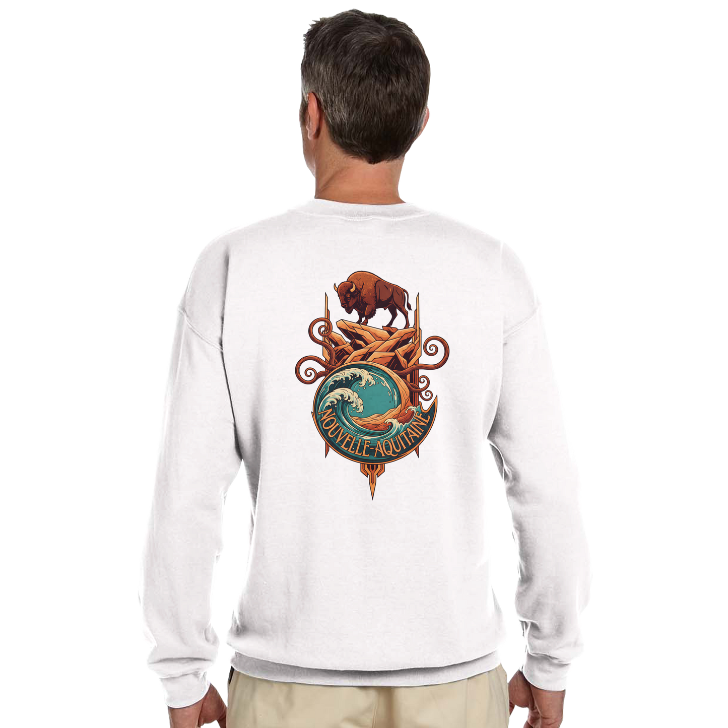 Klassisches Unisex-Rundhalsshirt Nouvelle-Aquitaine | Gildan® 18000