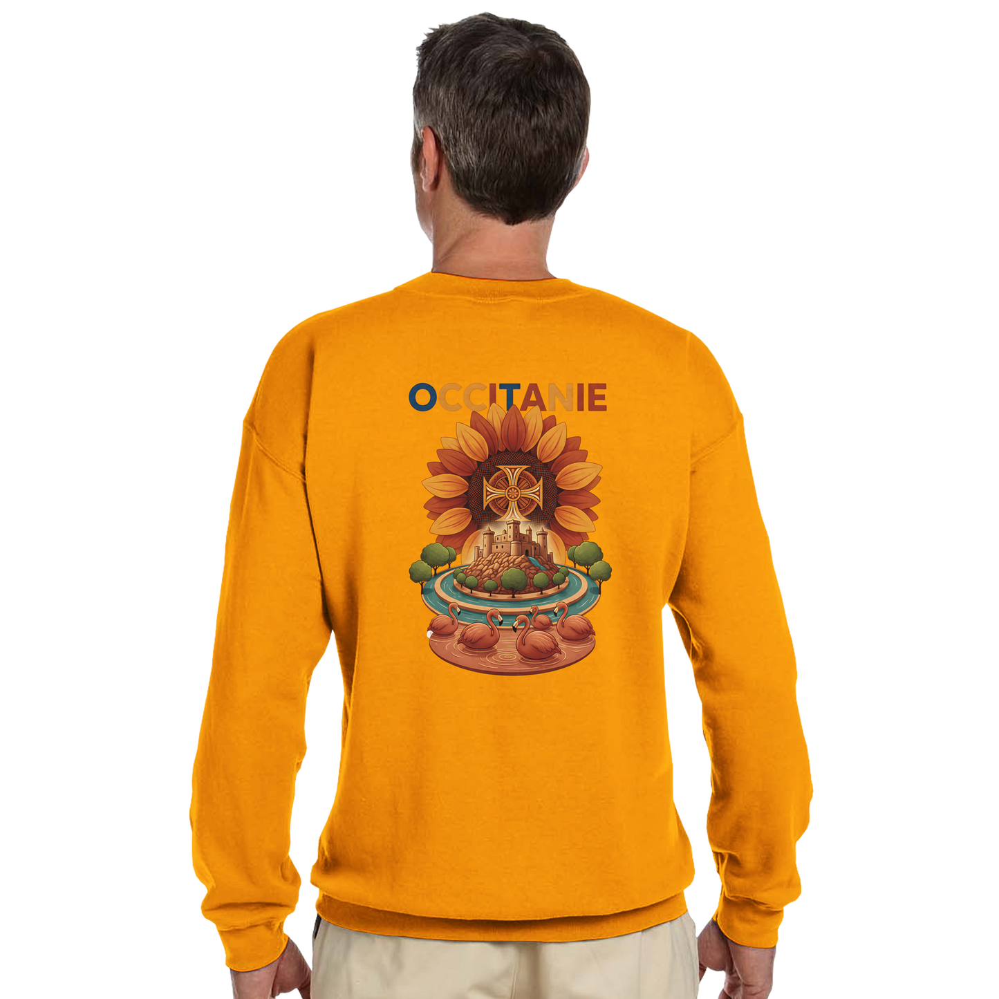 Unisex-Sweatshirt, klassischer Rundhalsausschnitt Occitanie | Gildan® 18000