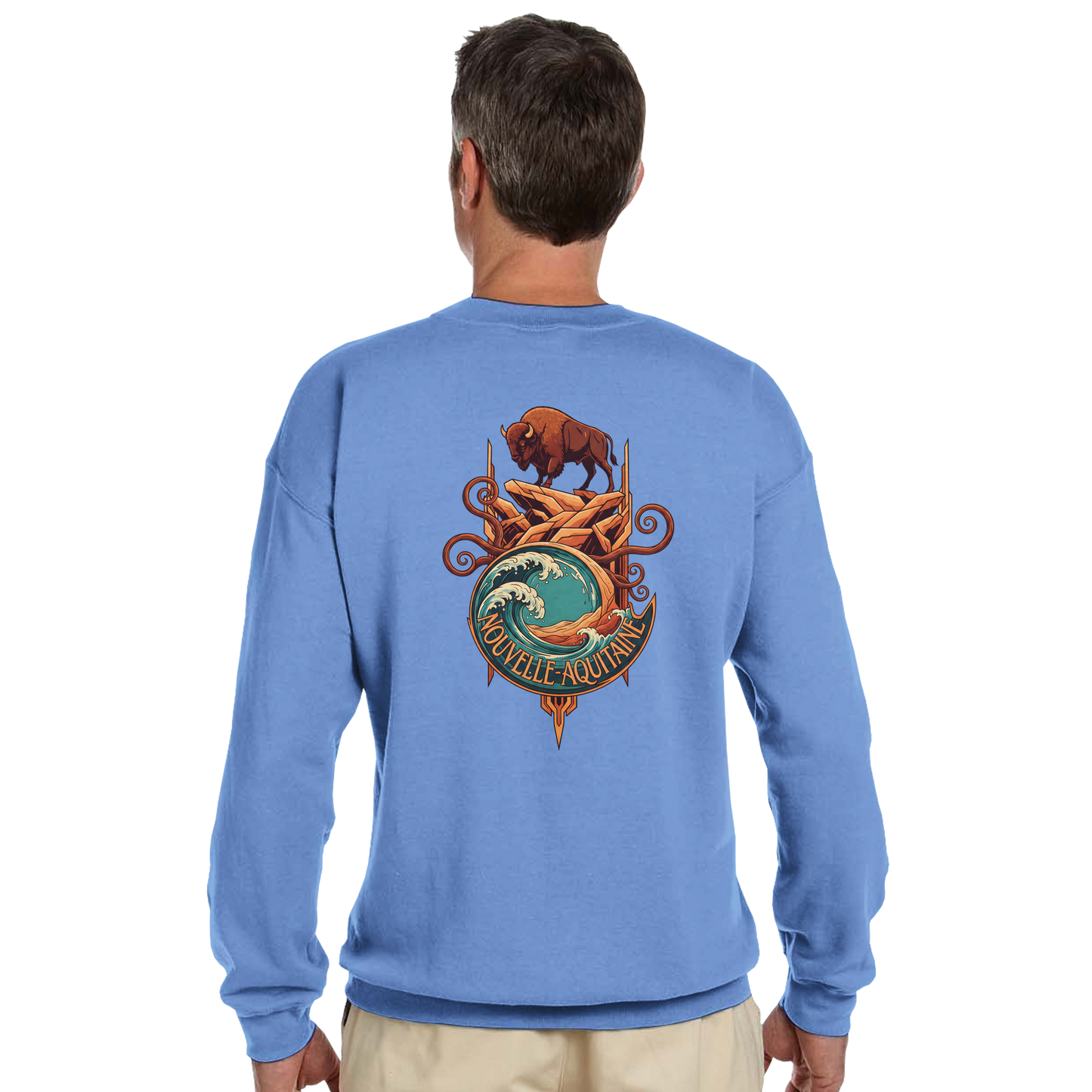 Klassisches Unisex-Rundhalsshirt Nouvelle-Aquitaine | Gildan® 18000